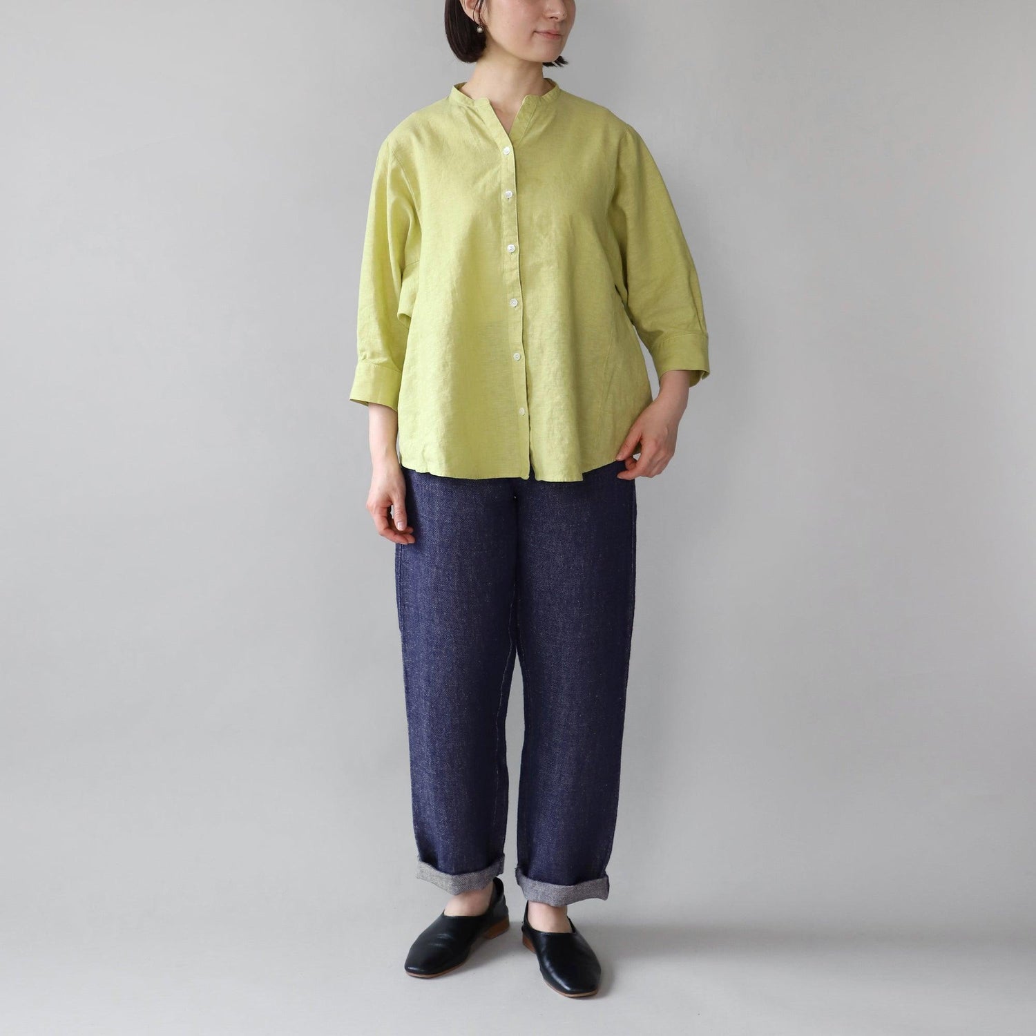 リループフレアブラウス WE2401G001 Lime