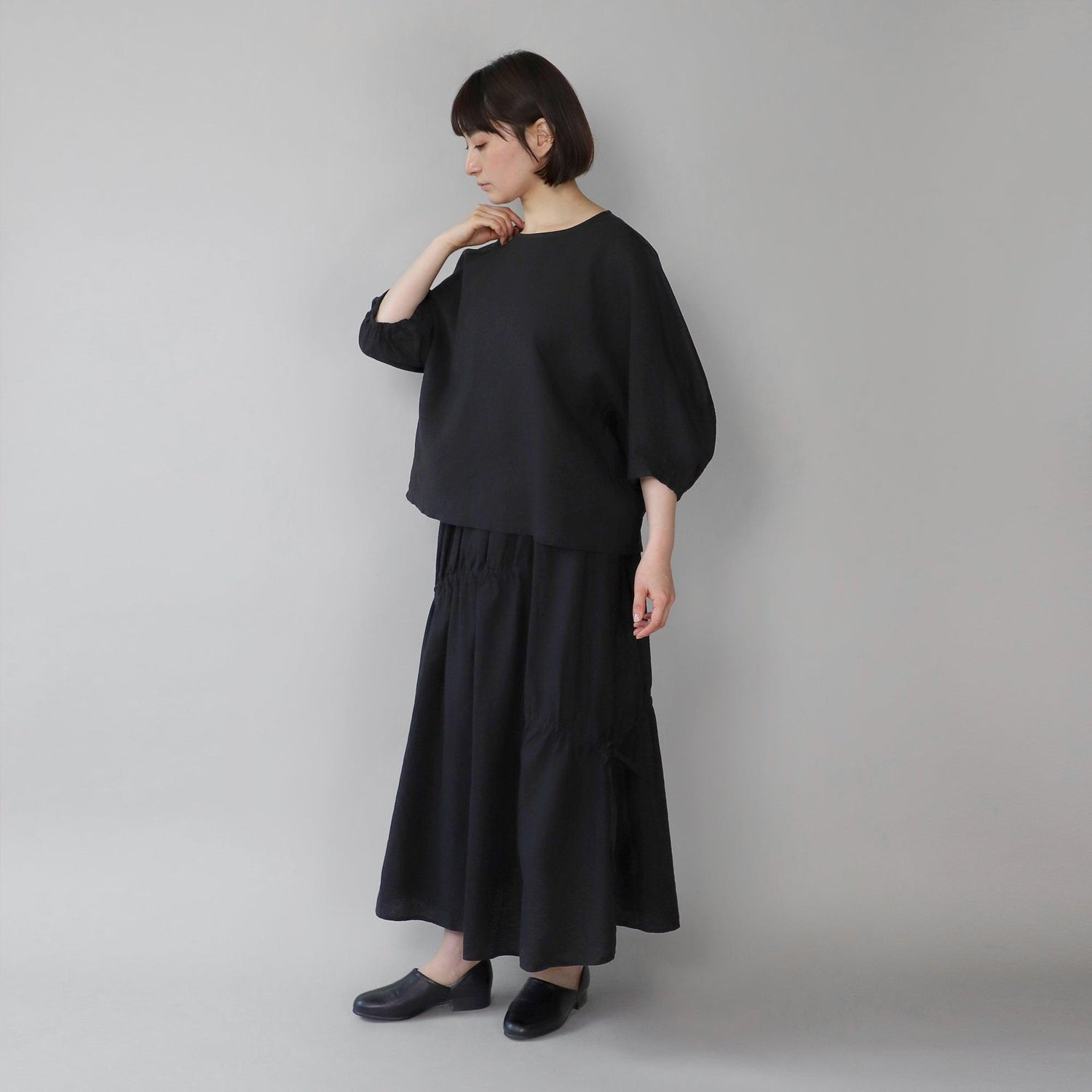 リループバルーンブラウス WE2401G002 Black