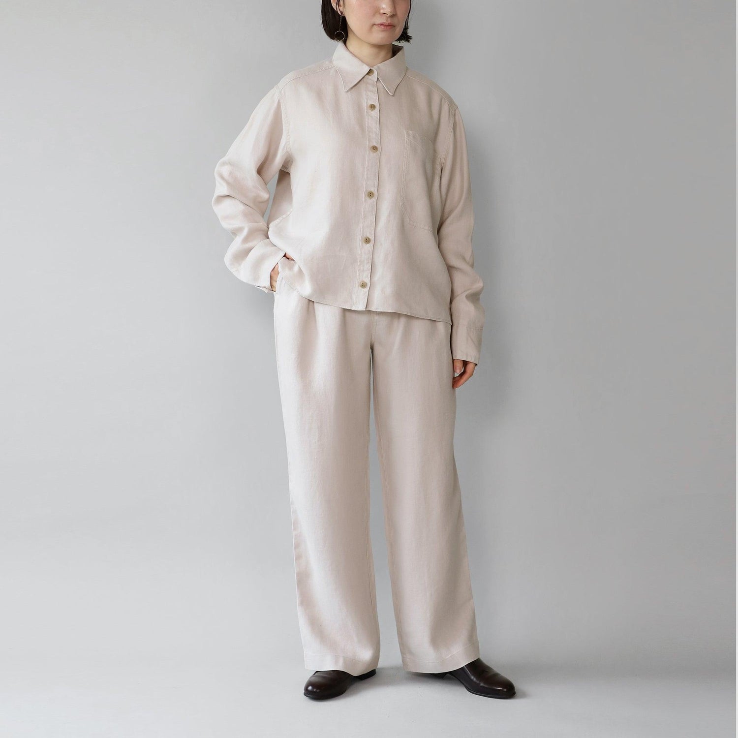 ヘンプストレートパンツ WE2401G008 Beige