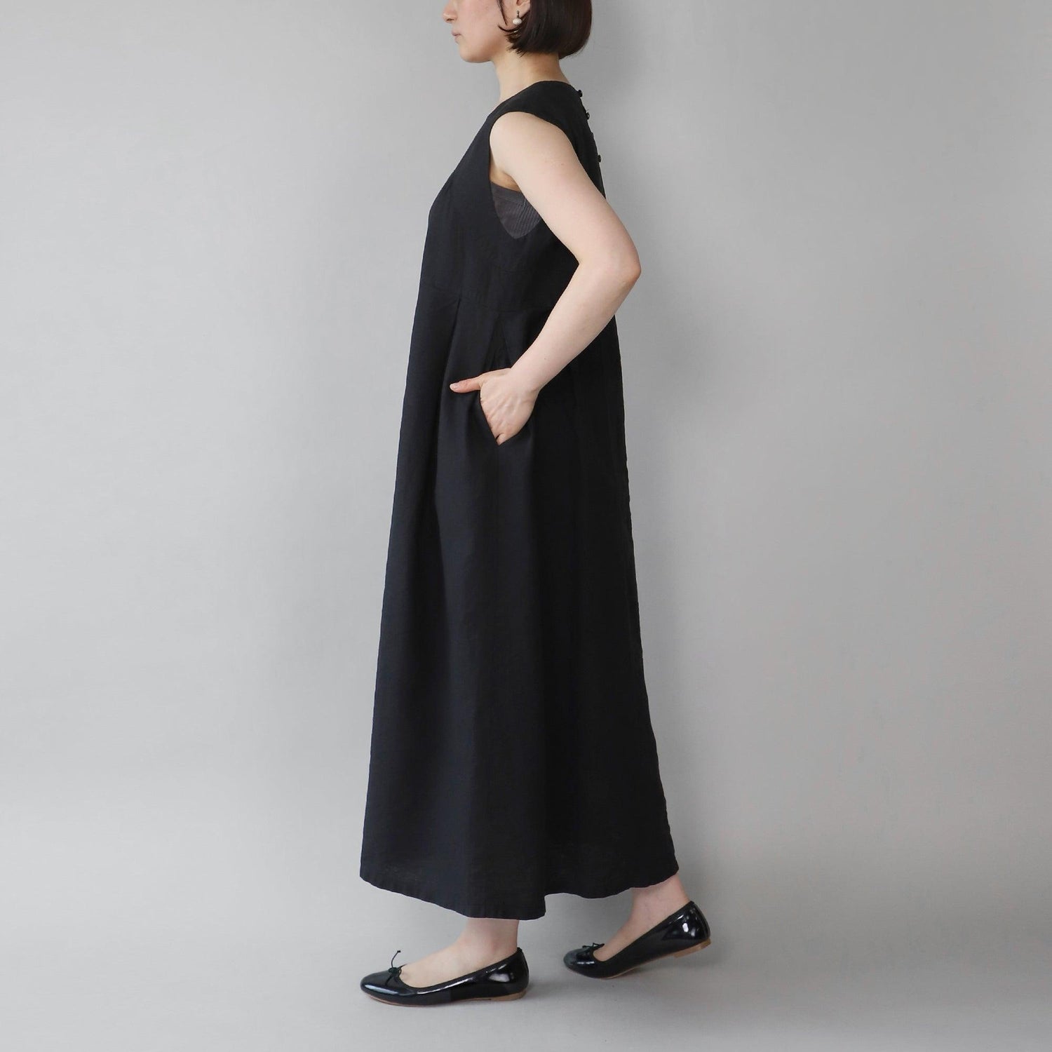 リループサイドタックワンピース WE2401G004 Black