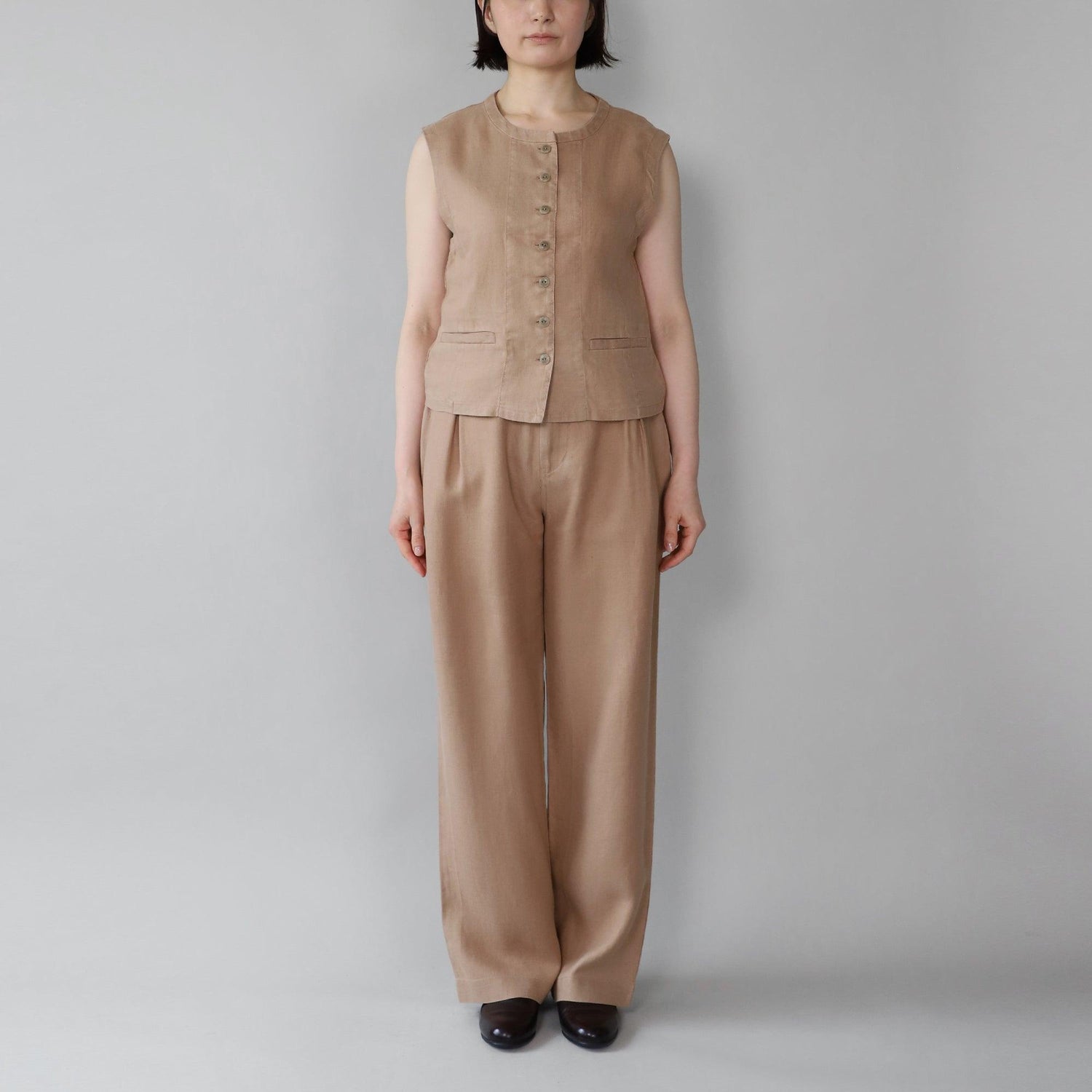 ヘンプストレートパンツ WE2401G008 Mocca