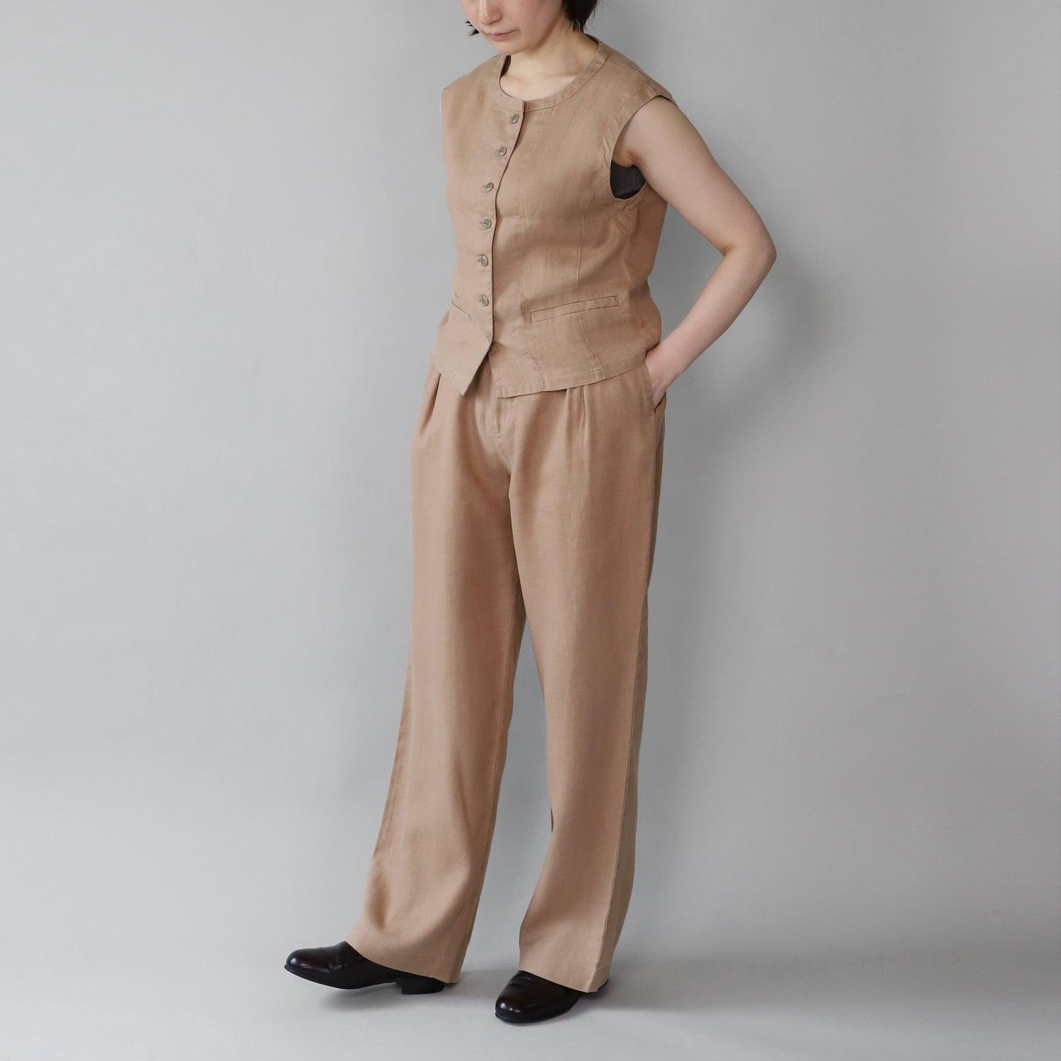 ヘンプストレートパンツ WE2401G008 Mocca