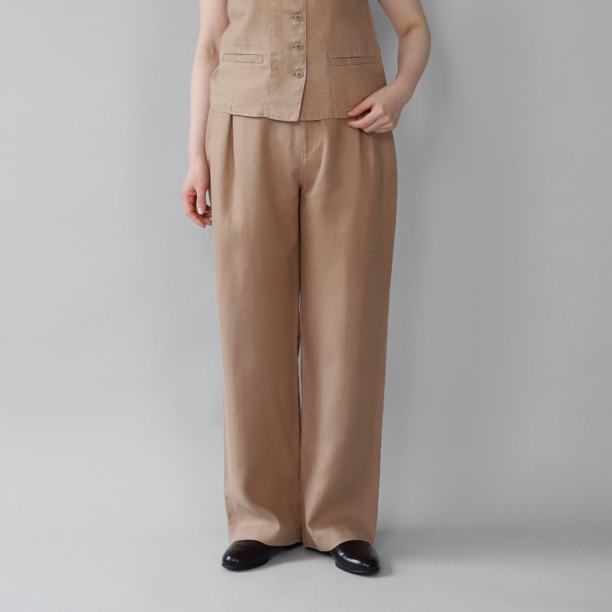 ヘンプストレートパンツ WE2401G008 Mocca