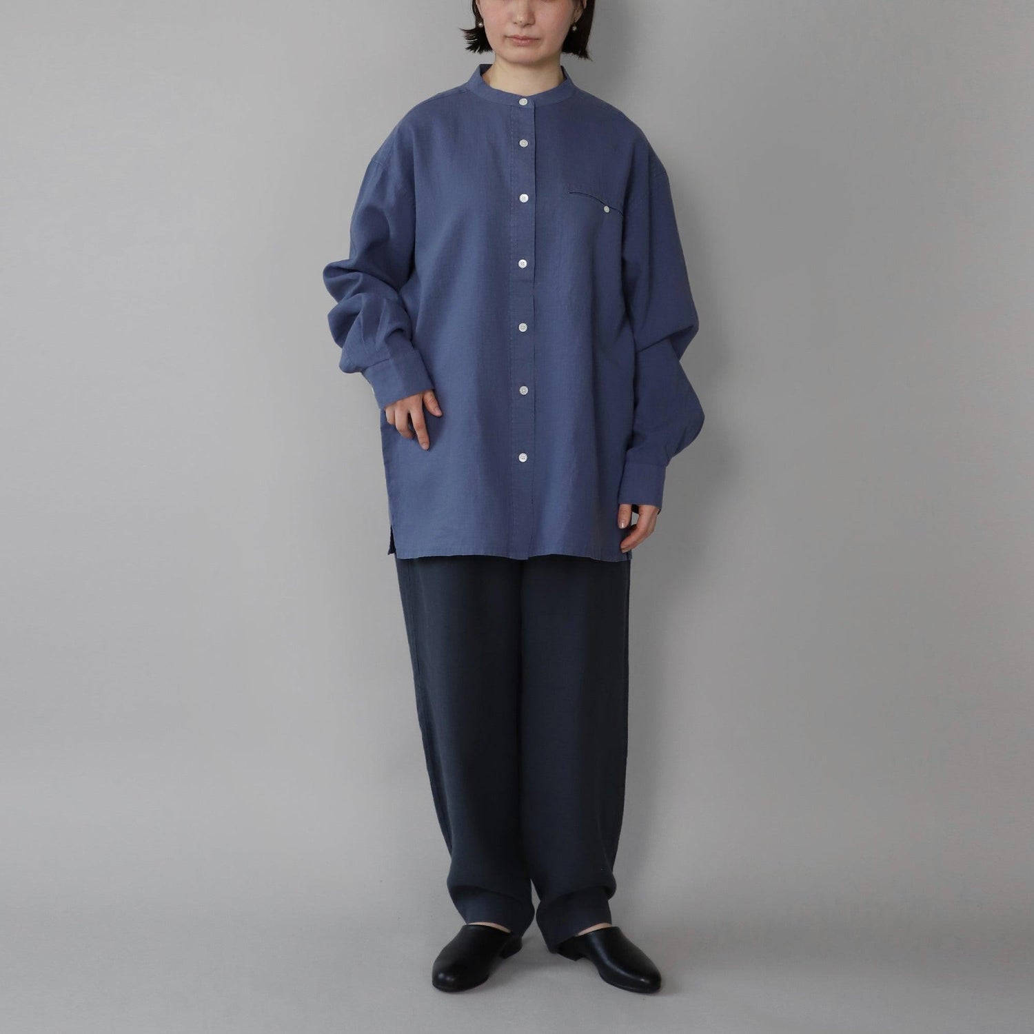 ヘンプフェザーシャツ WE2401G013 Dark Blue