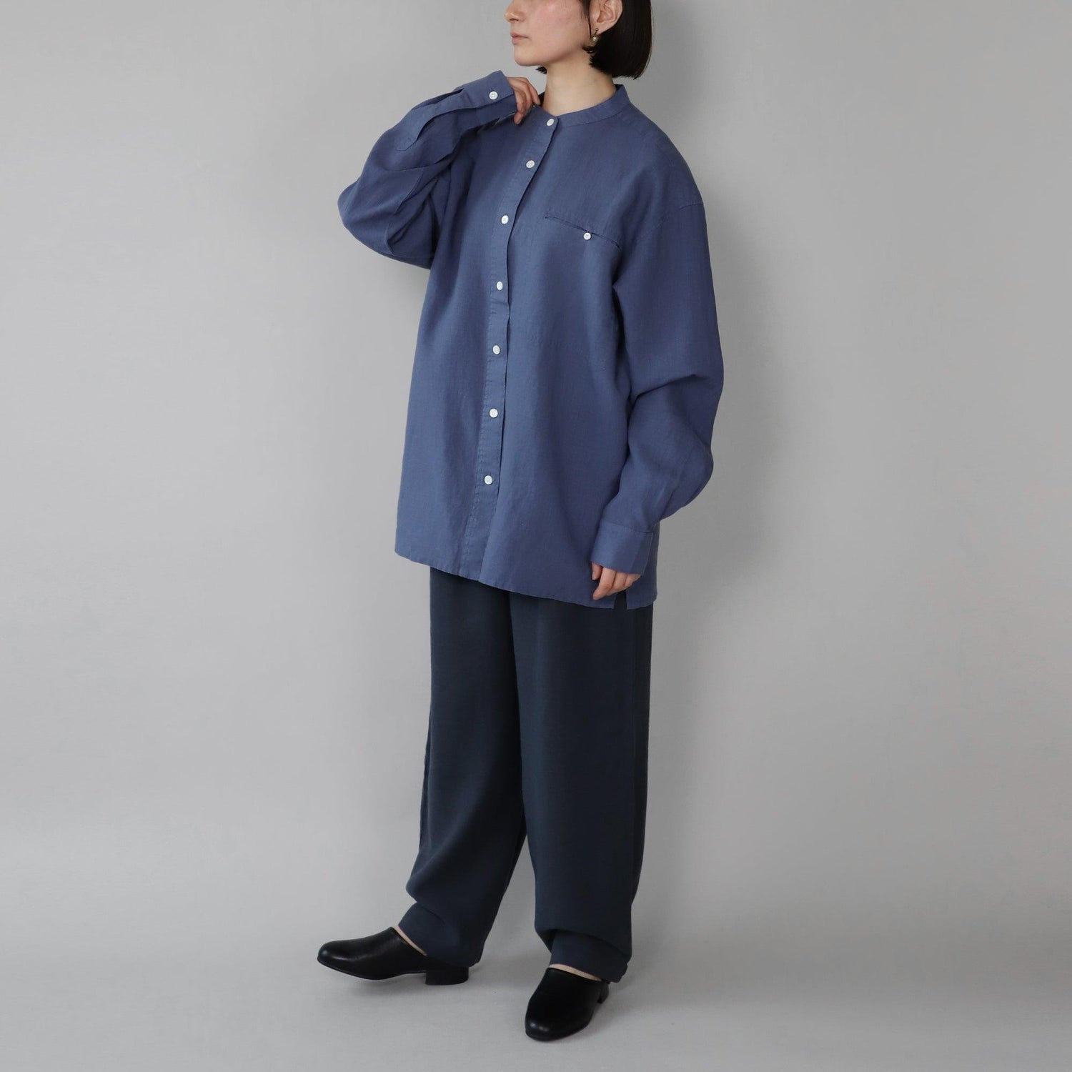 ヘンプフェザーシャツ WE2401G013 Dark Blue