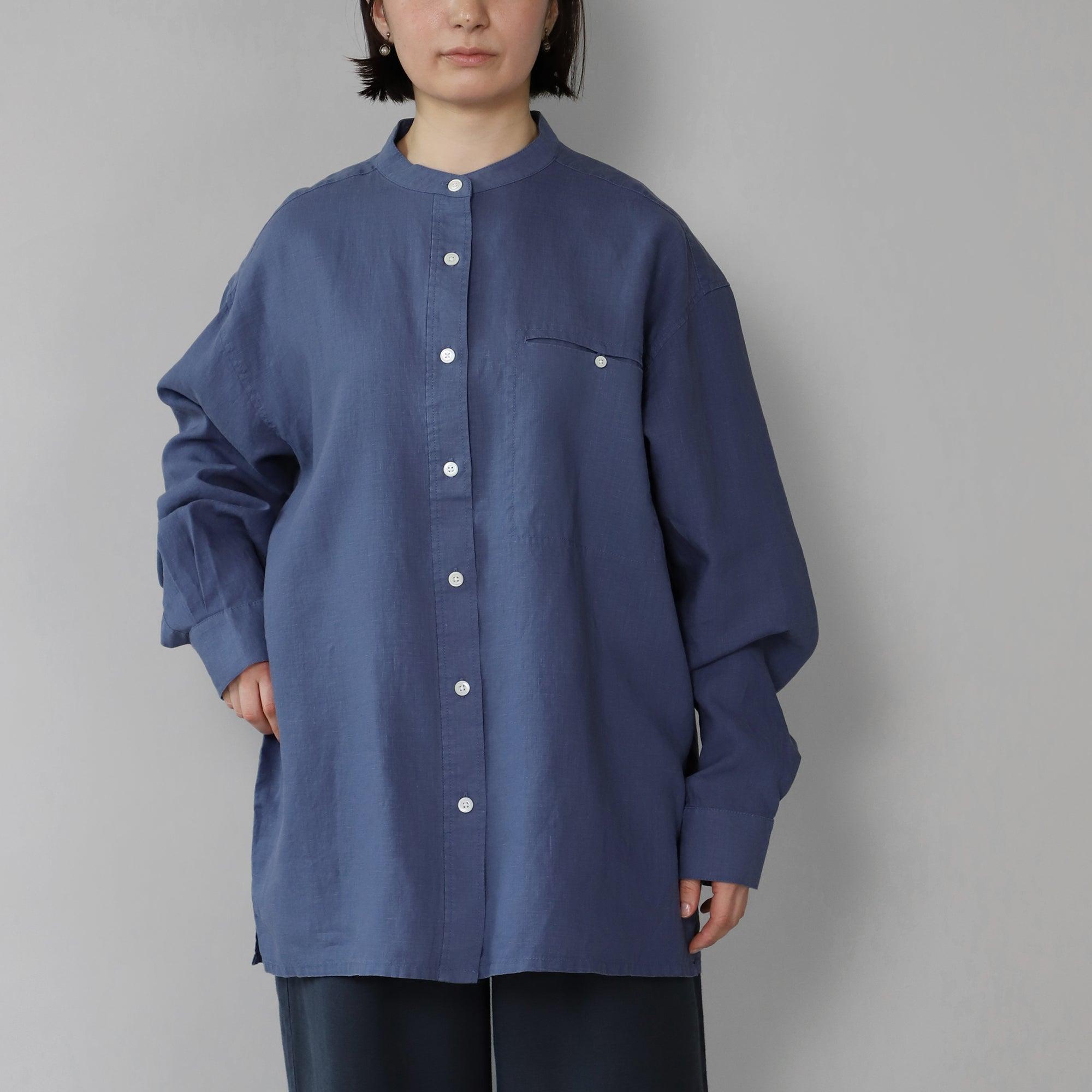 ヘンプフェザーシャツ WE2401G013 Dark Blueヘンプフェザーシャツ WE2401G013 Dark Blue