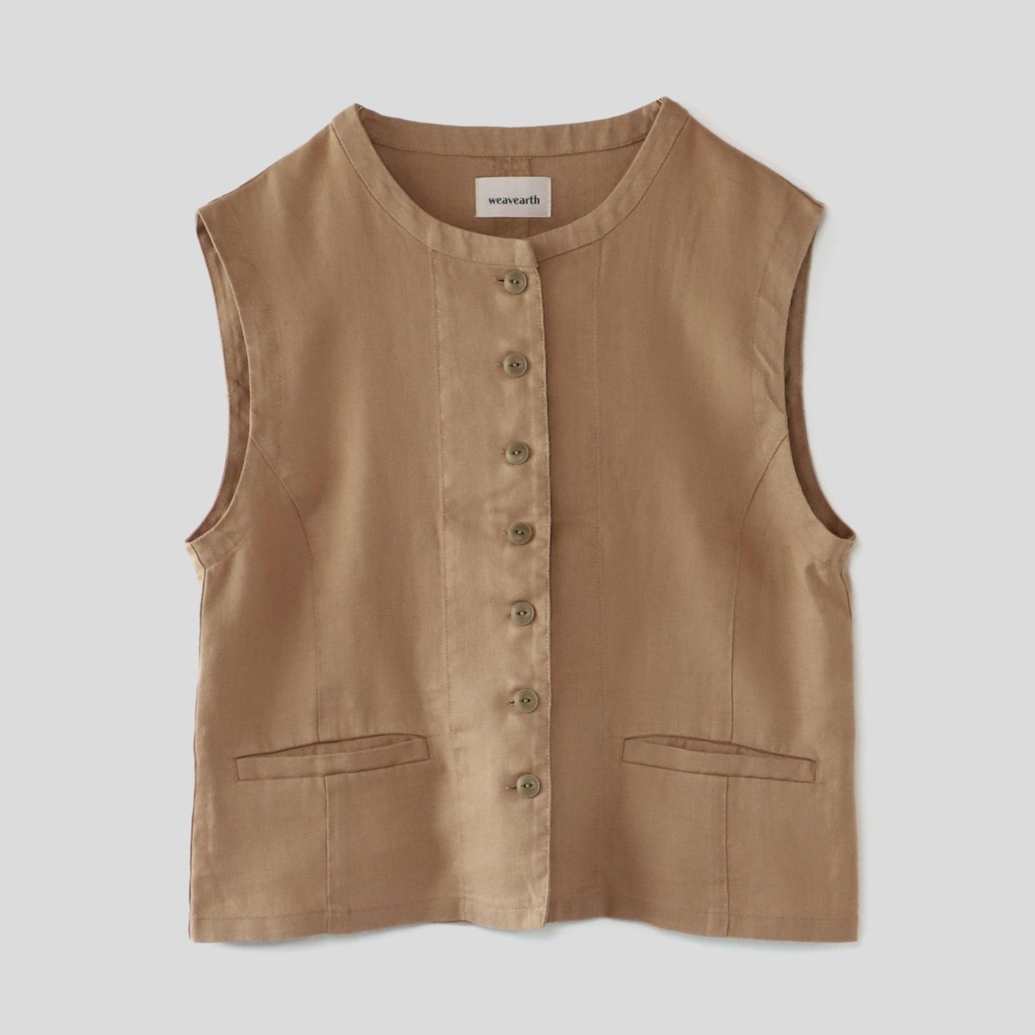 ヘンプオープンベスト WE2401G009 Mocca