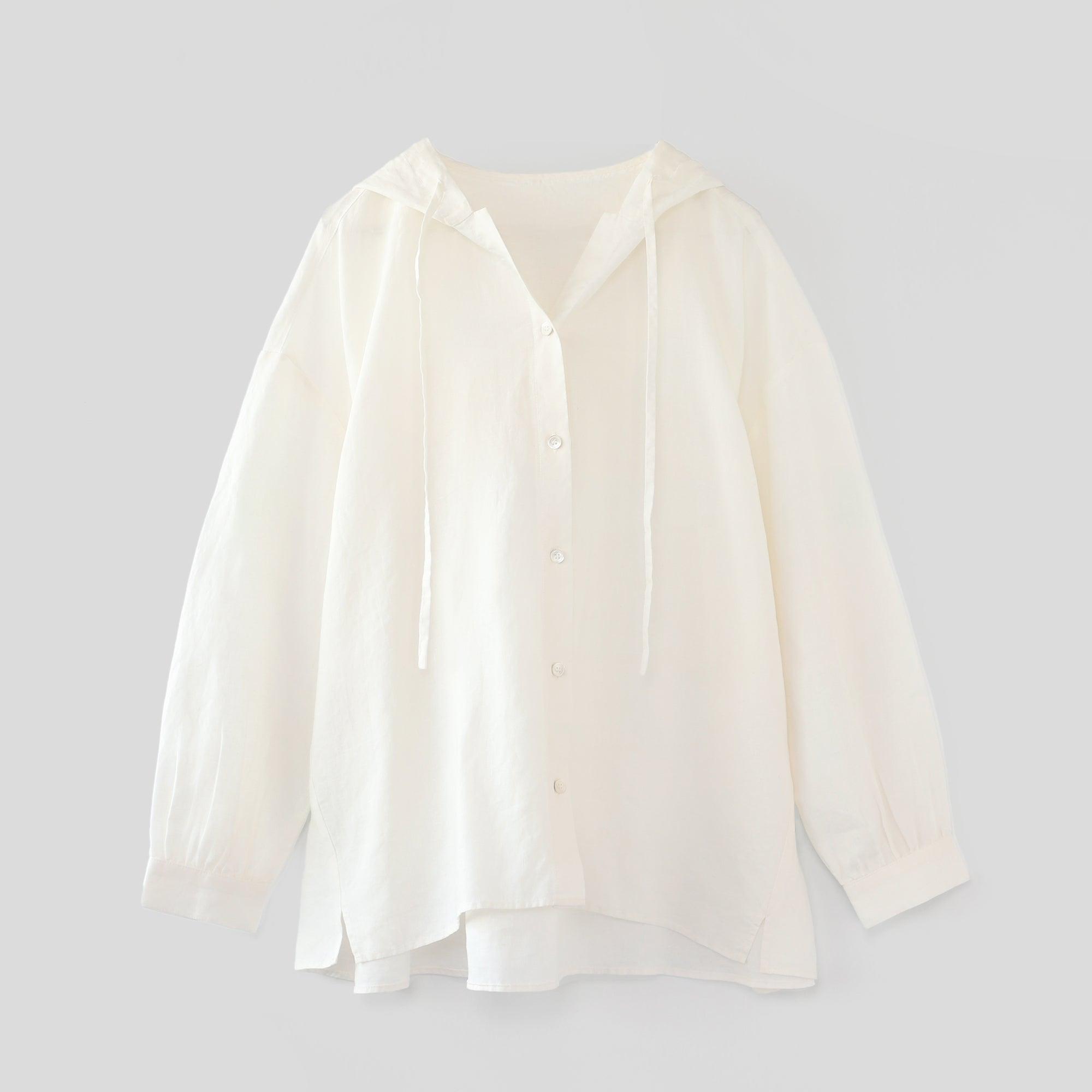 WE2501G006 ヘンプフーディシャツ