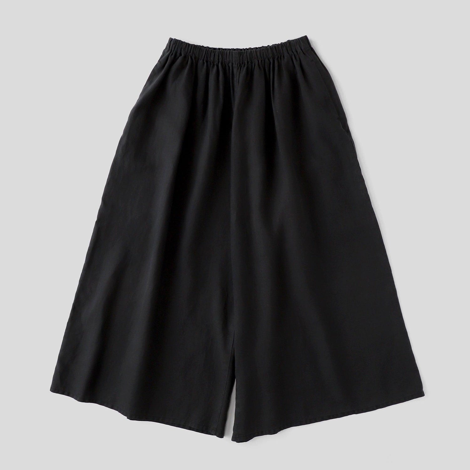 WE2501G001 ヘンプ ギャザーワイドパンツ