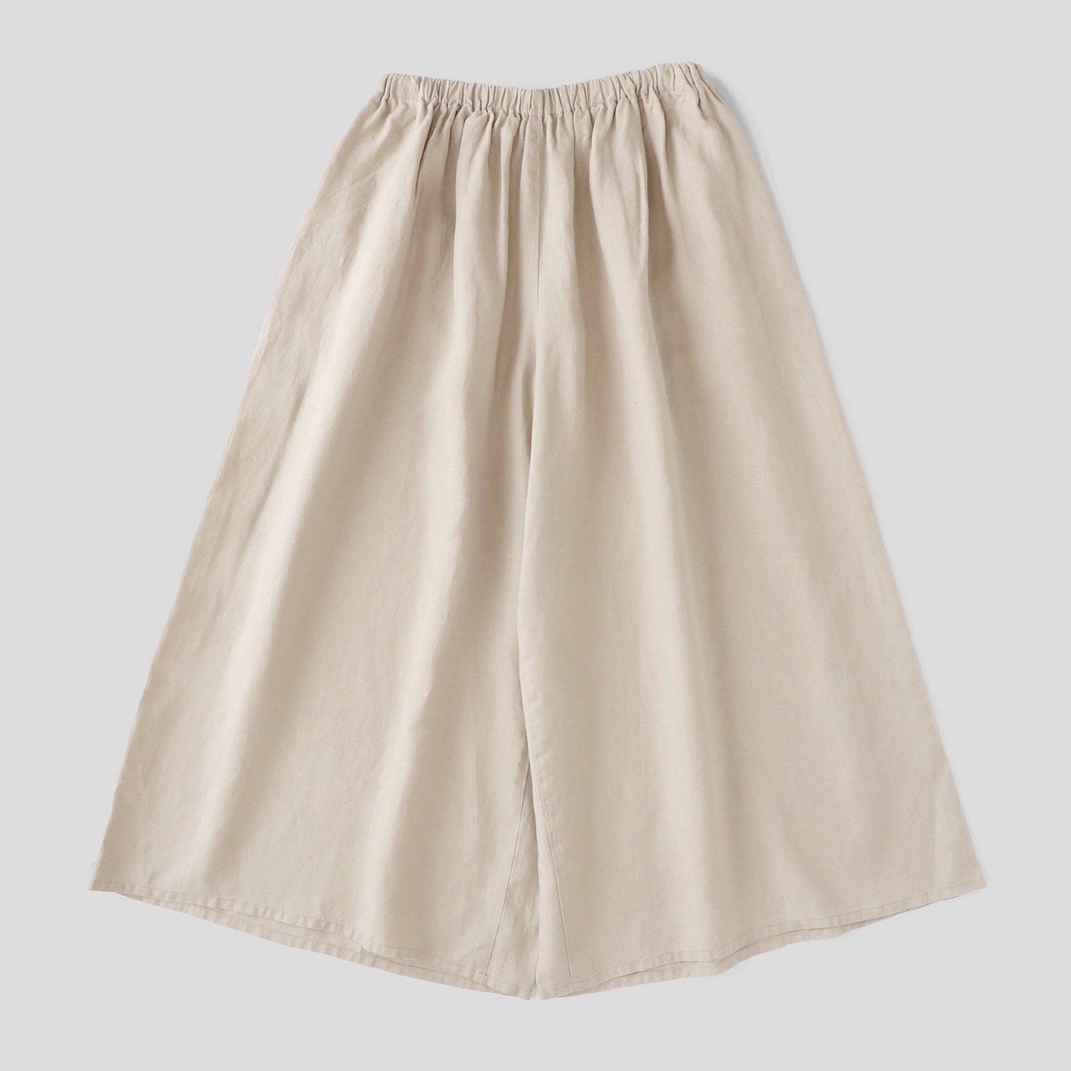 WE2501G001 ヘンプ ギャザーワイドパンツ