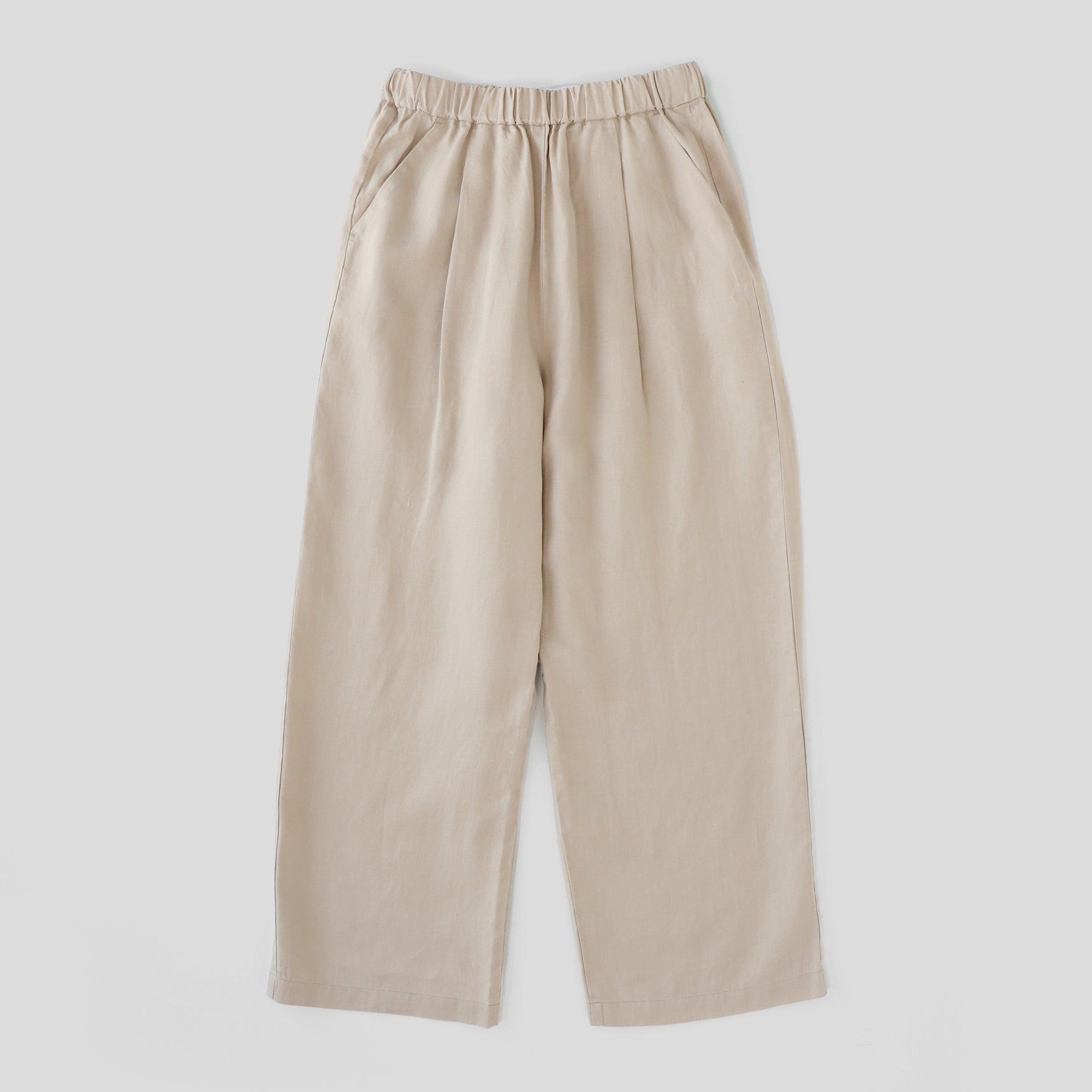 WE2501G002 ヘンプ タックイージーパンツ