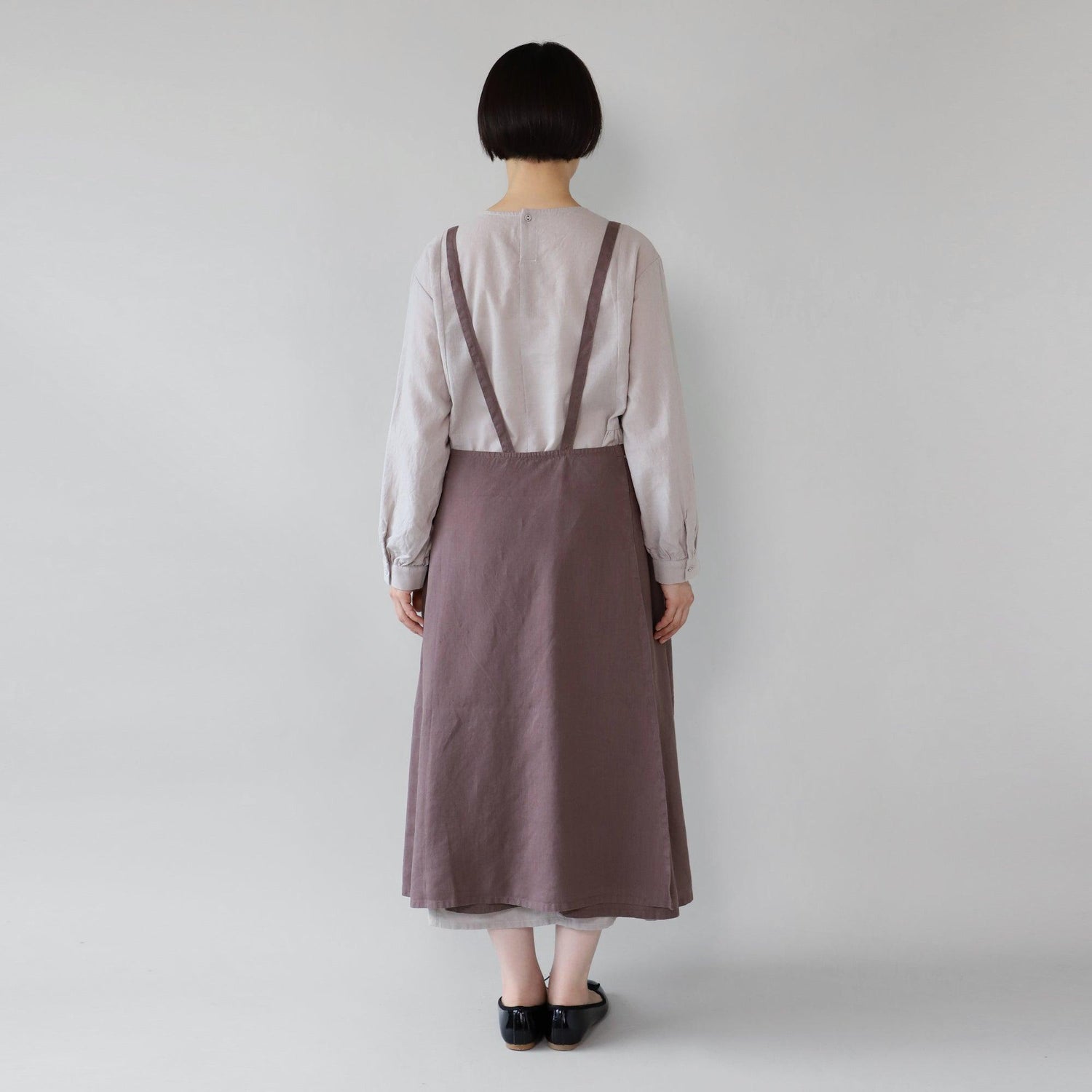 ヘンプ100%マキシエプロン WE2201R019 Brown