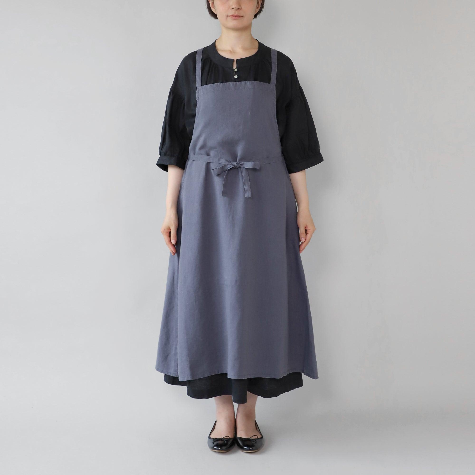 ヘンプ100%マキシエプロン WE2201R019 INK