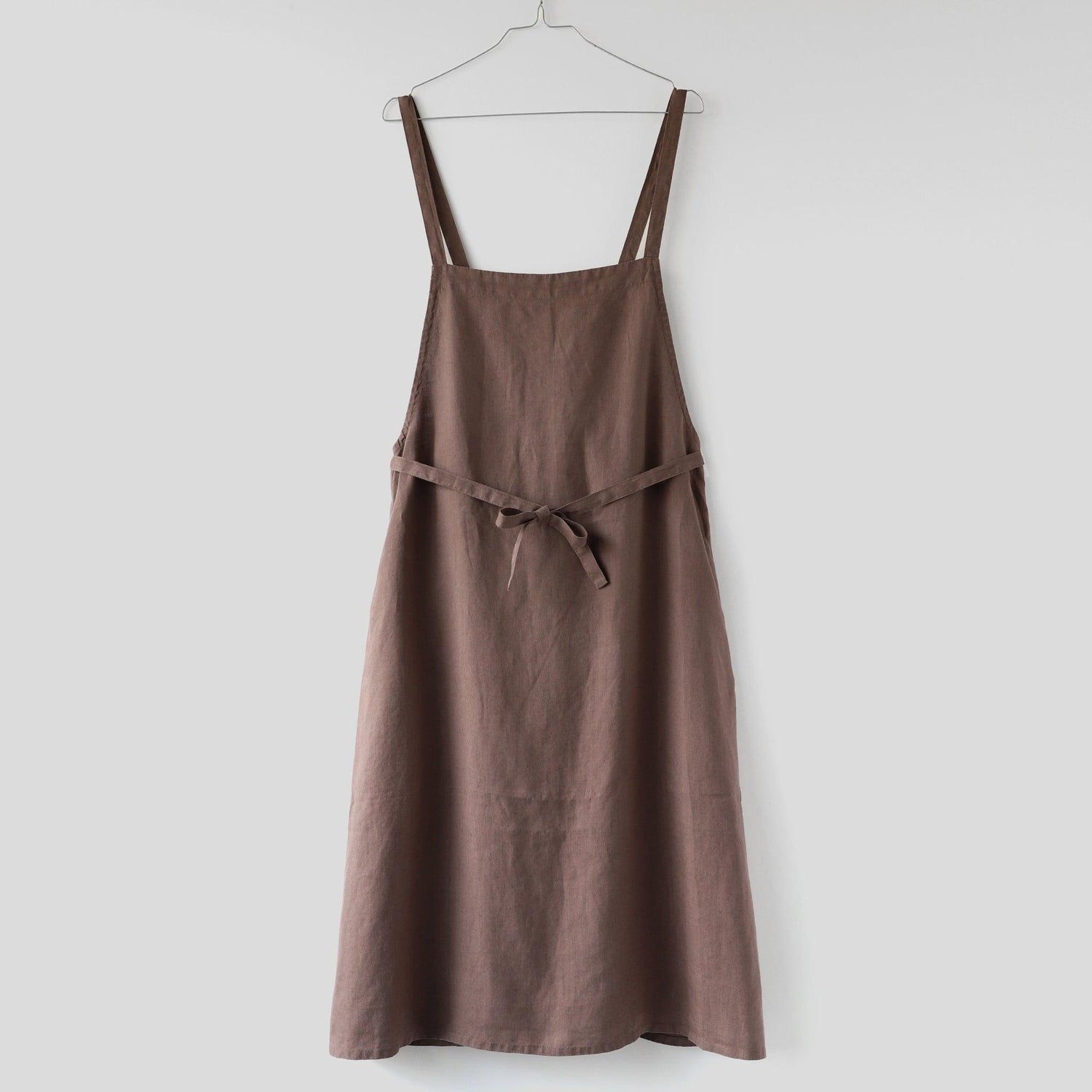 ヘンプ100%マキシエプロン WE2201R019 Brown