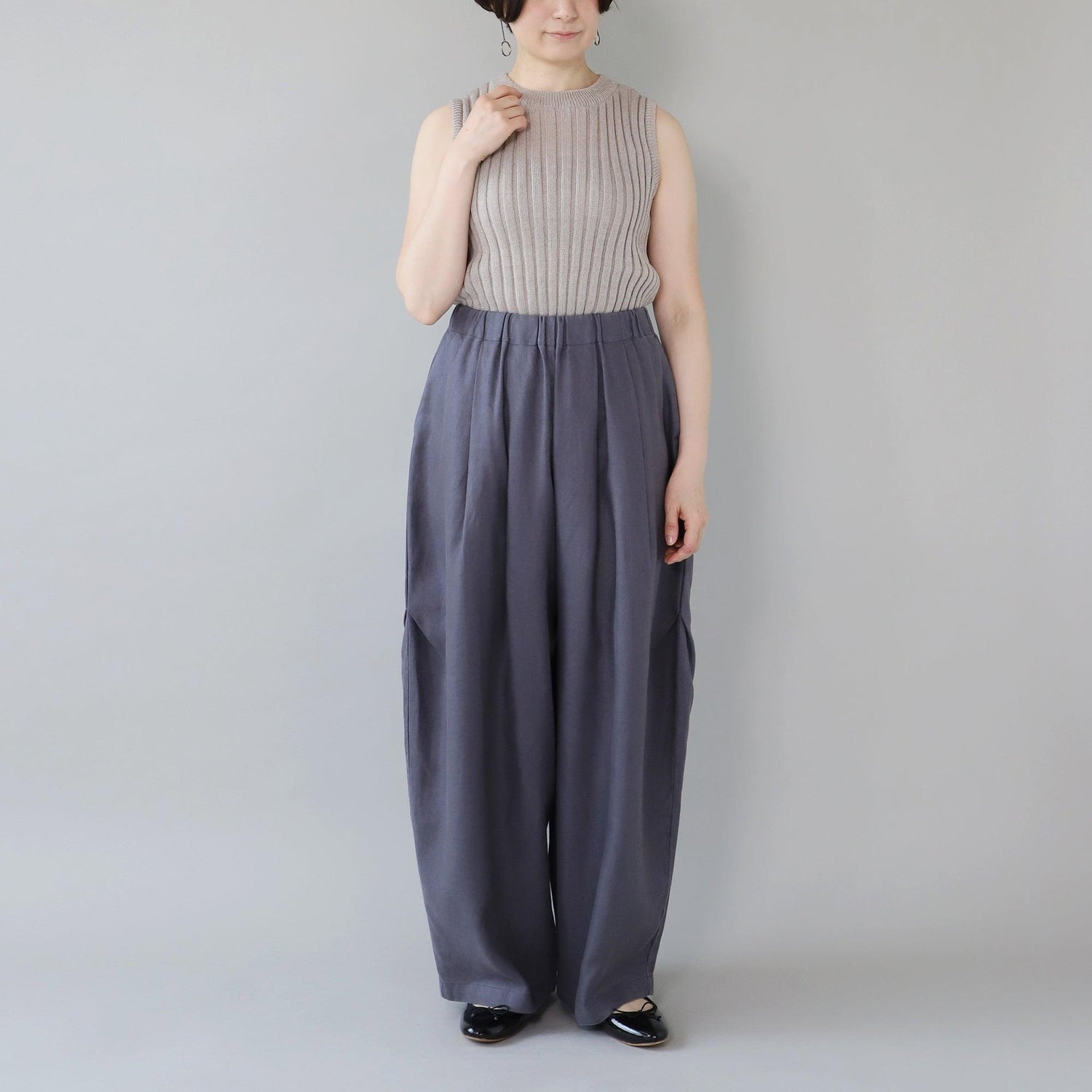 WE2501G005 ヘンプワイドコクーンパンツ