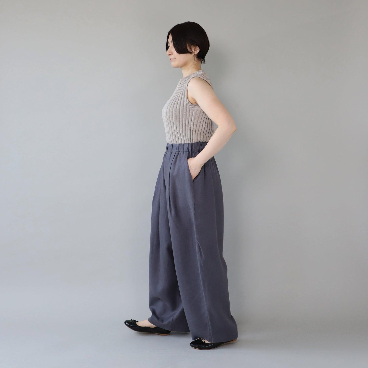 WE2501G005 ヘンプワイドコクーンパンツ