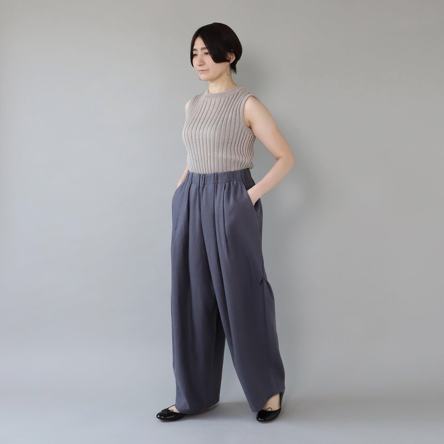 WE2501G005 ヘンプワイドコクーンパンツ