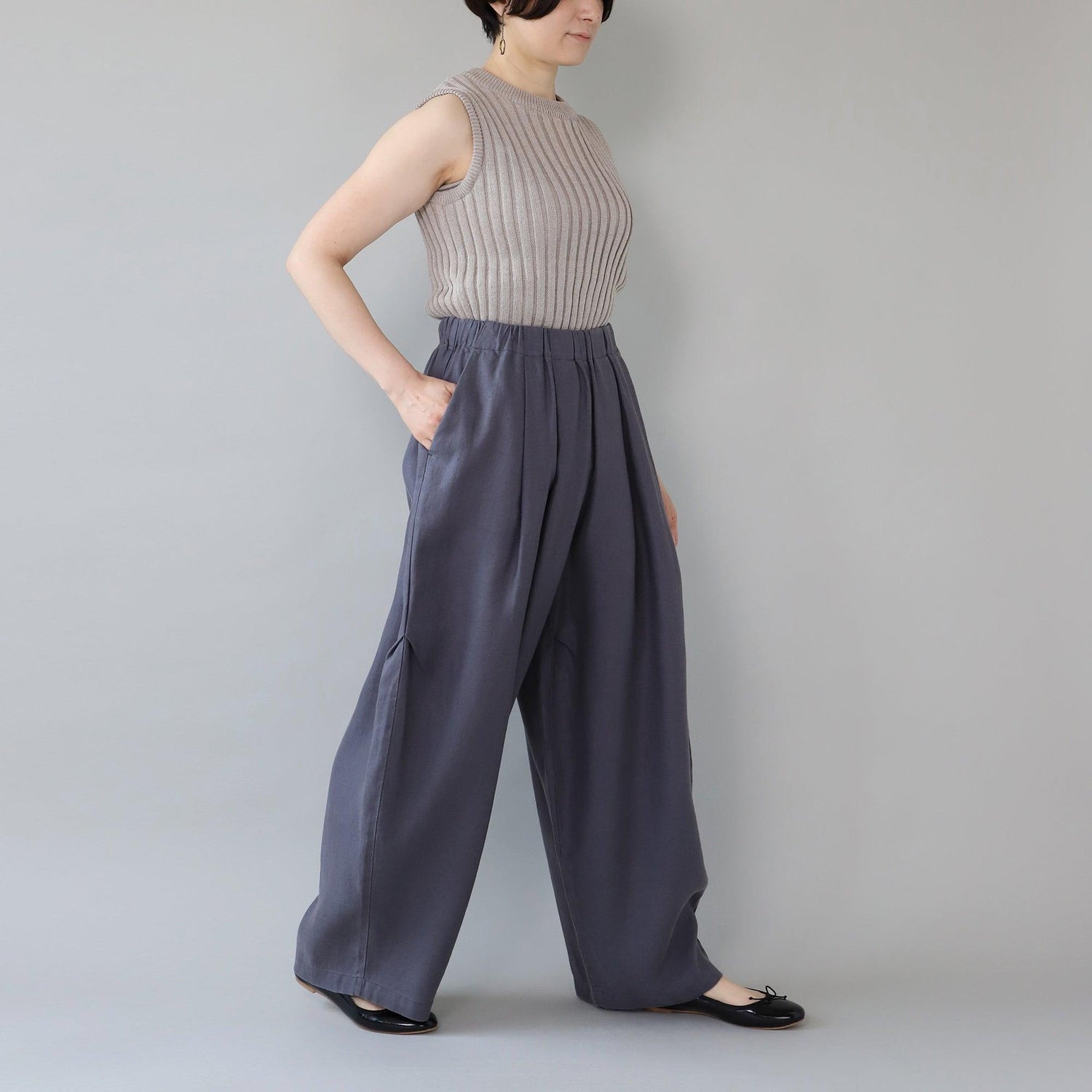 WE2501G005 ヘンプワイドコクーンパンツ