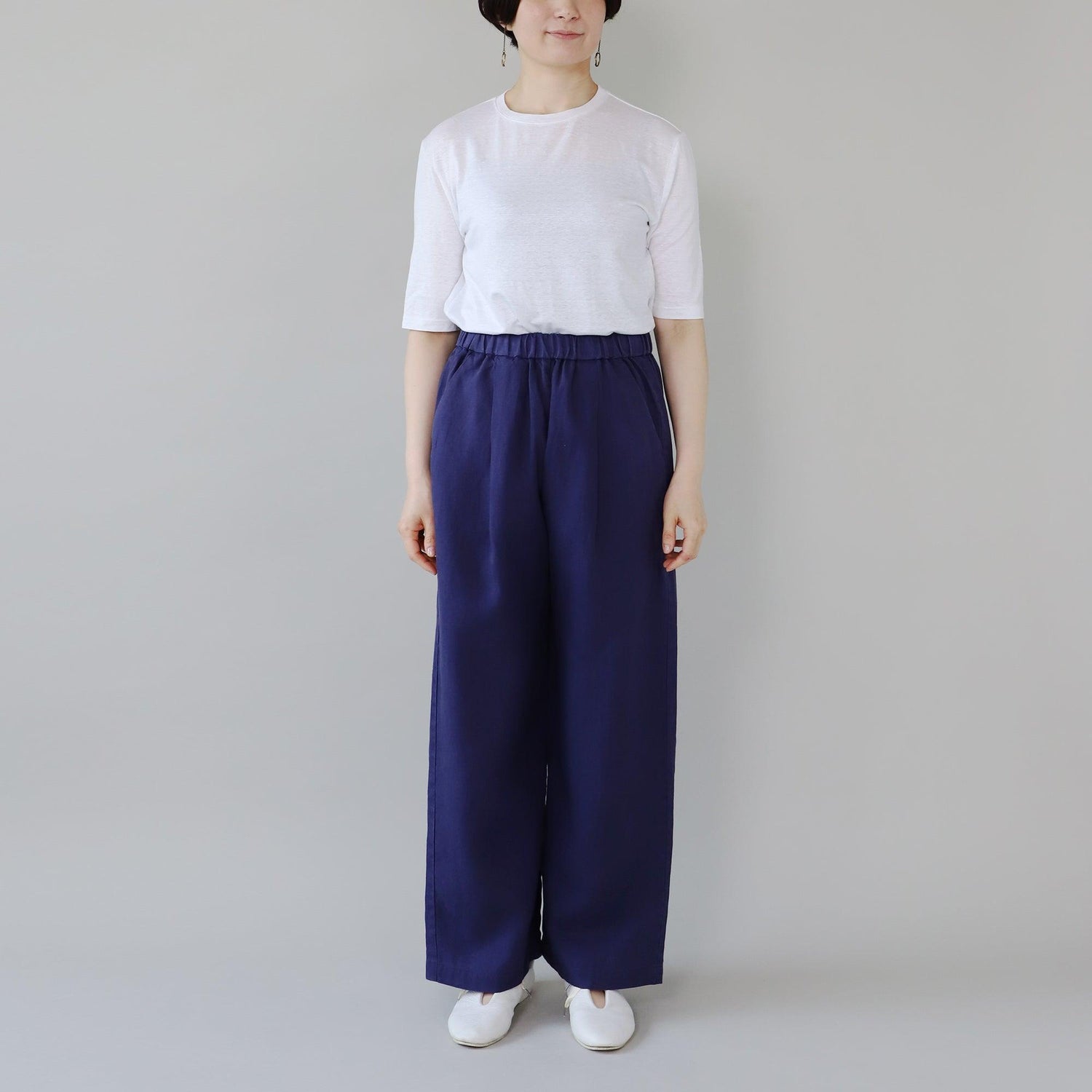 WE2501G002 ヘンプ タックイージーパンツ