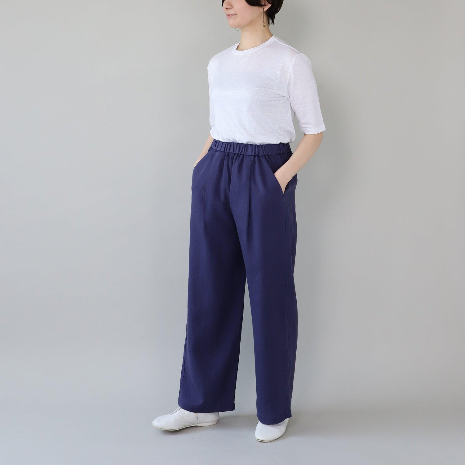 WE2501G002 ヘンプ タックイージーパンツ