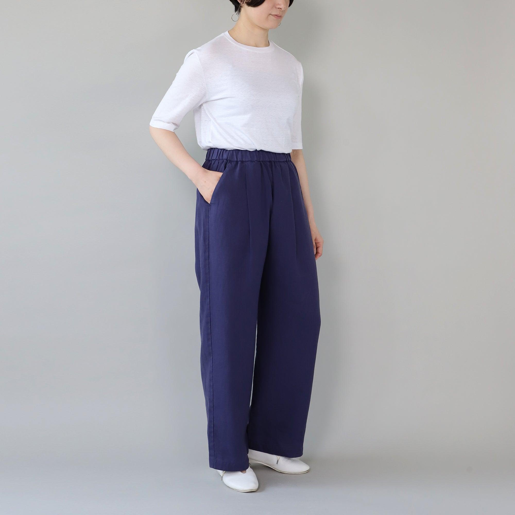 WE2501G002 ヘンプ タックイージーパンツ