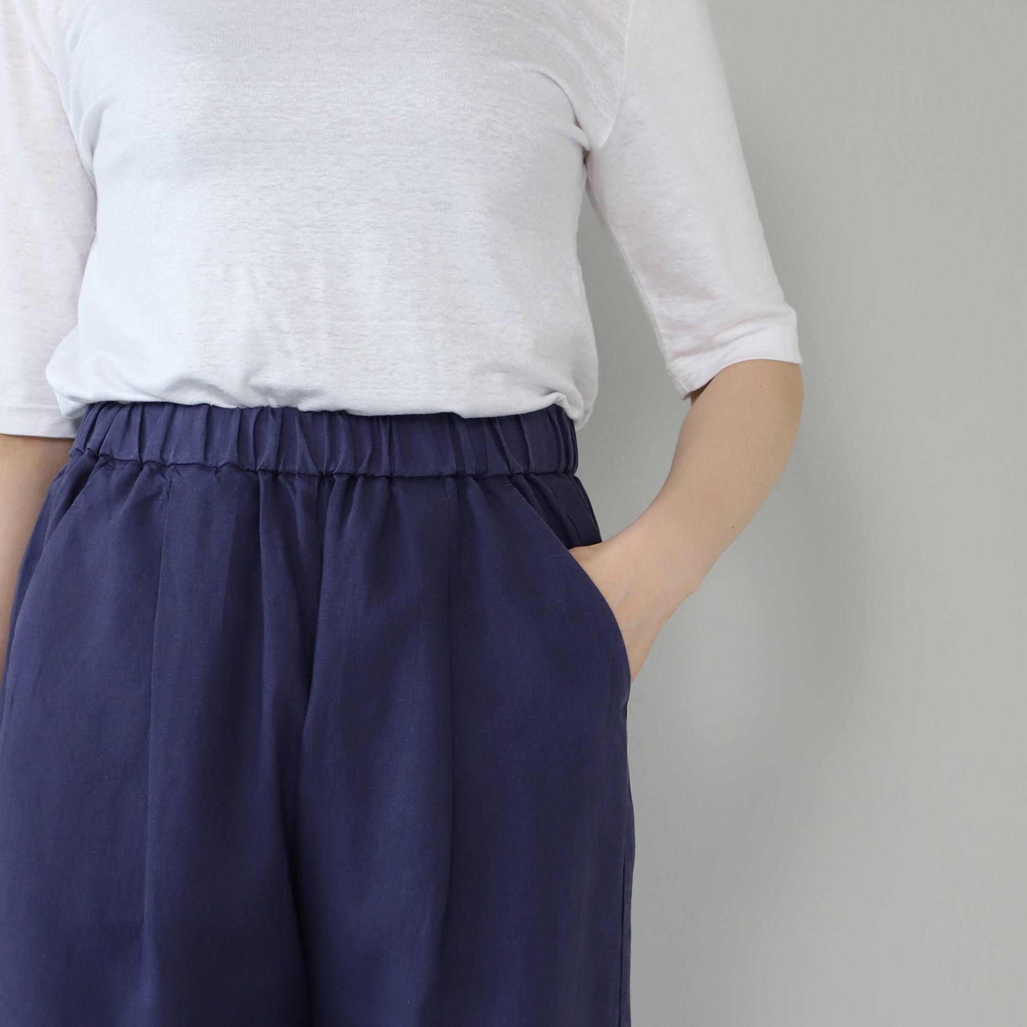 WE2501G002 ヘンプ タックイージーパンツ