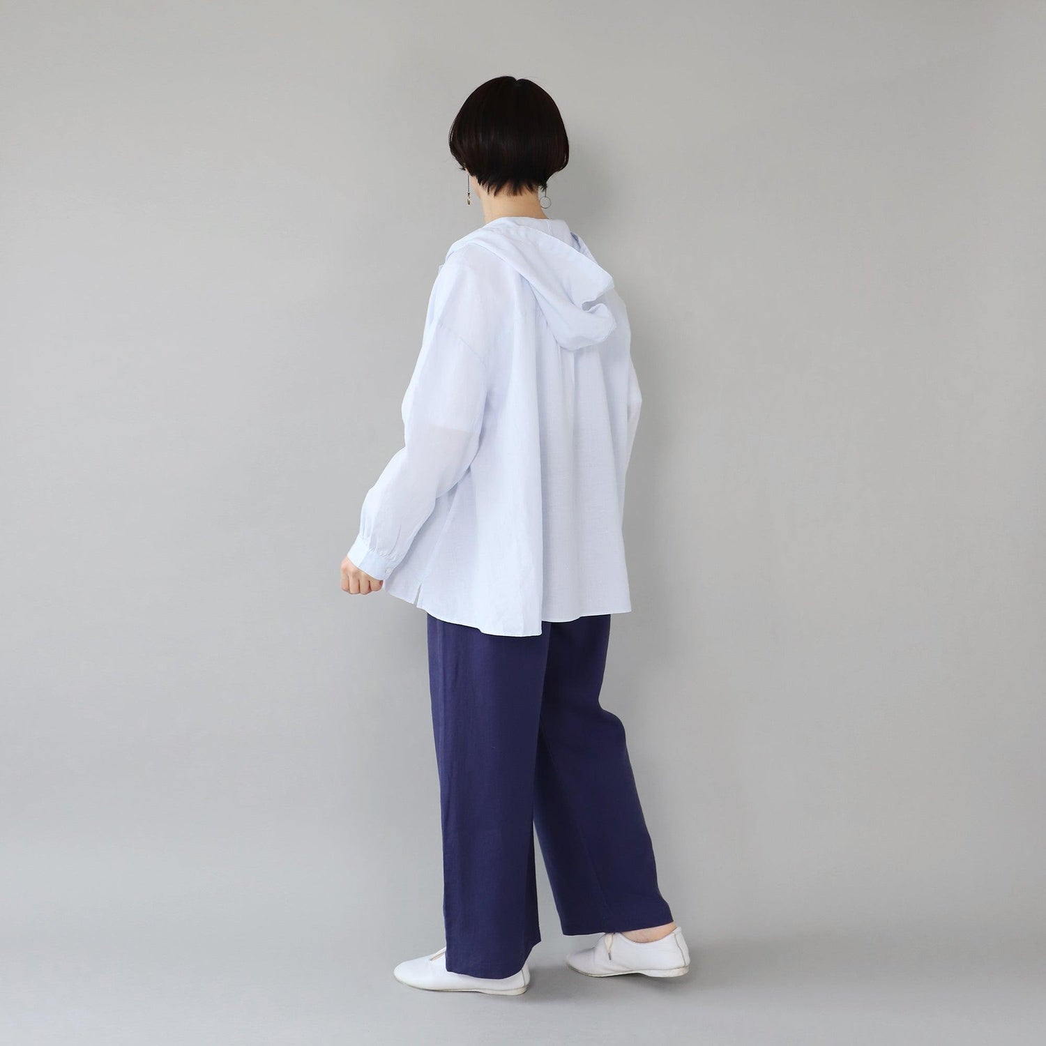 WE2501G006 ヘンプフーディシャツ