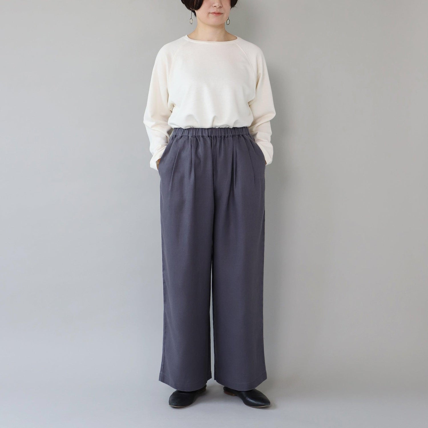 WE2501G004 ヘンプツイル  ストレートイージーパンツ