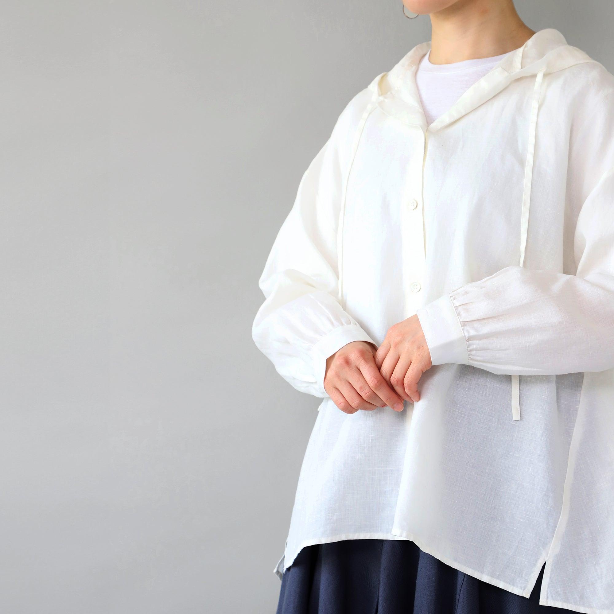 WE2501G006 ヘンプフーディシャツ