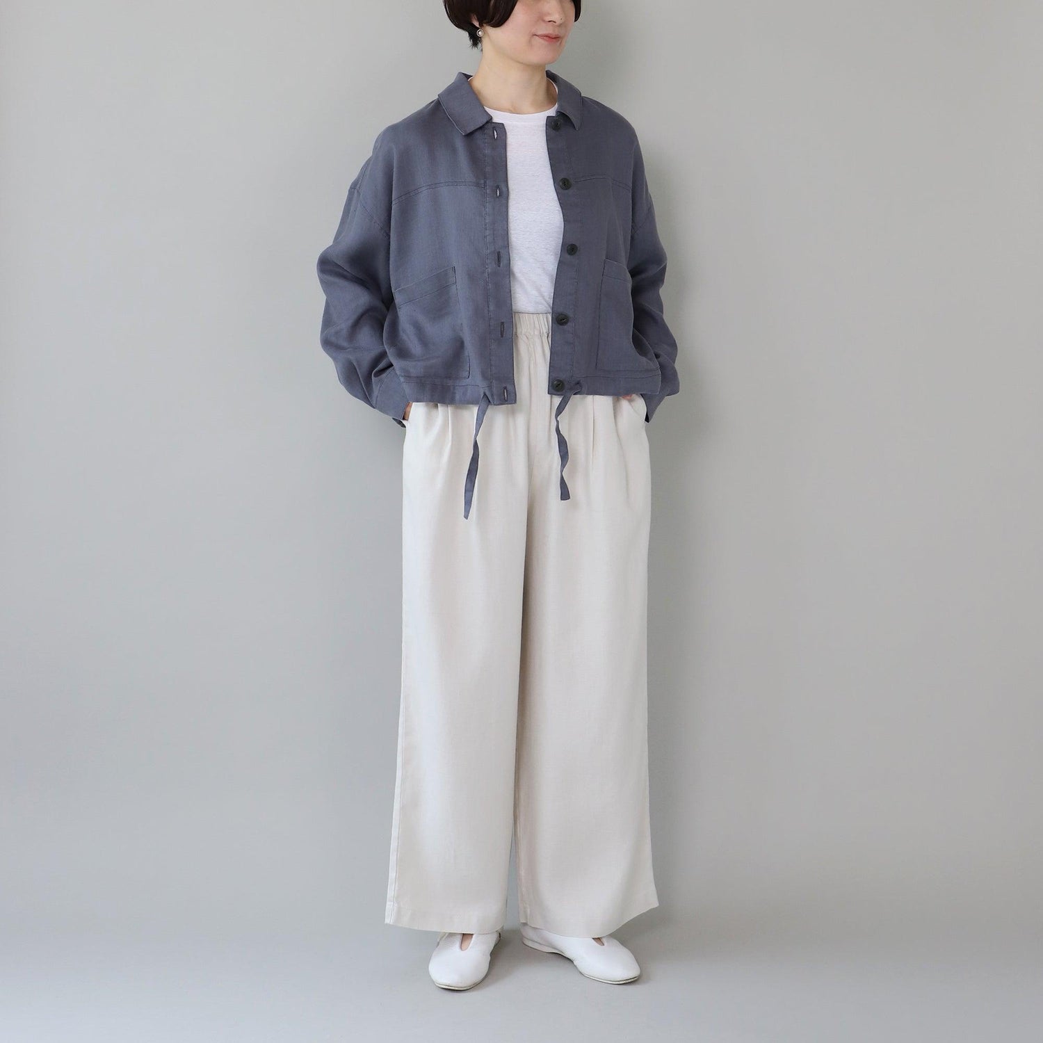 WE2501G008 ヘンプツイルシャツジャケット