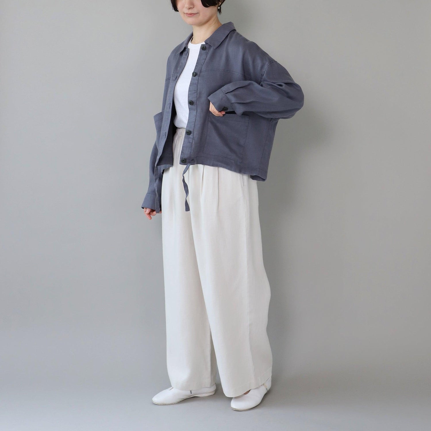 WE2501G004 ヘンプツイル  ストレートイージーパンツ