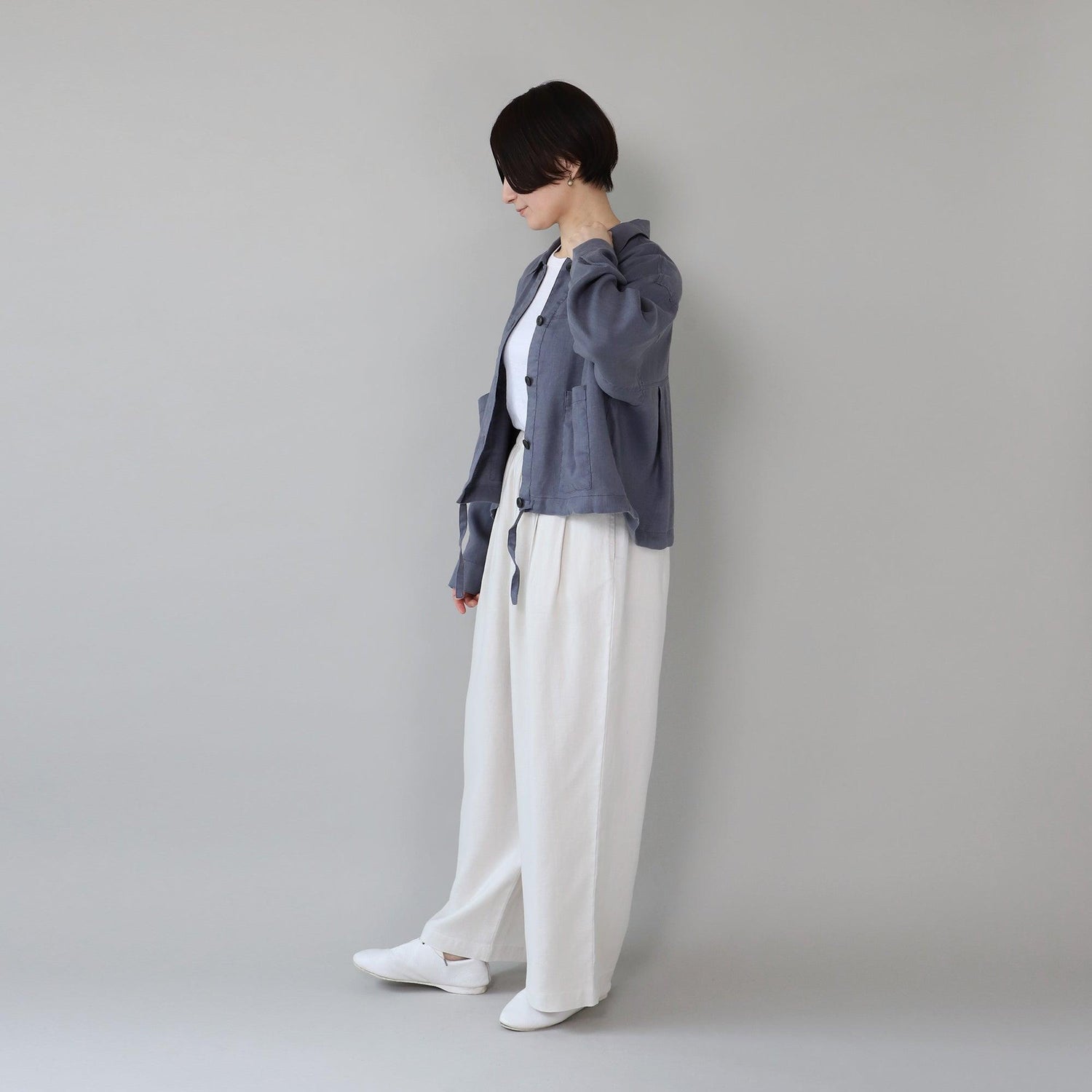 WE2501G008 ヘンプツイルシャツジャケット