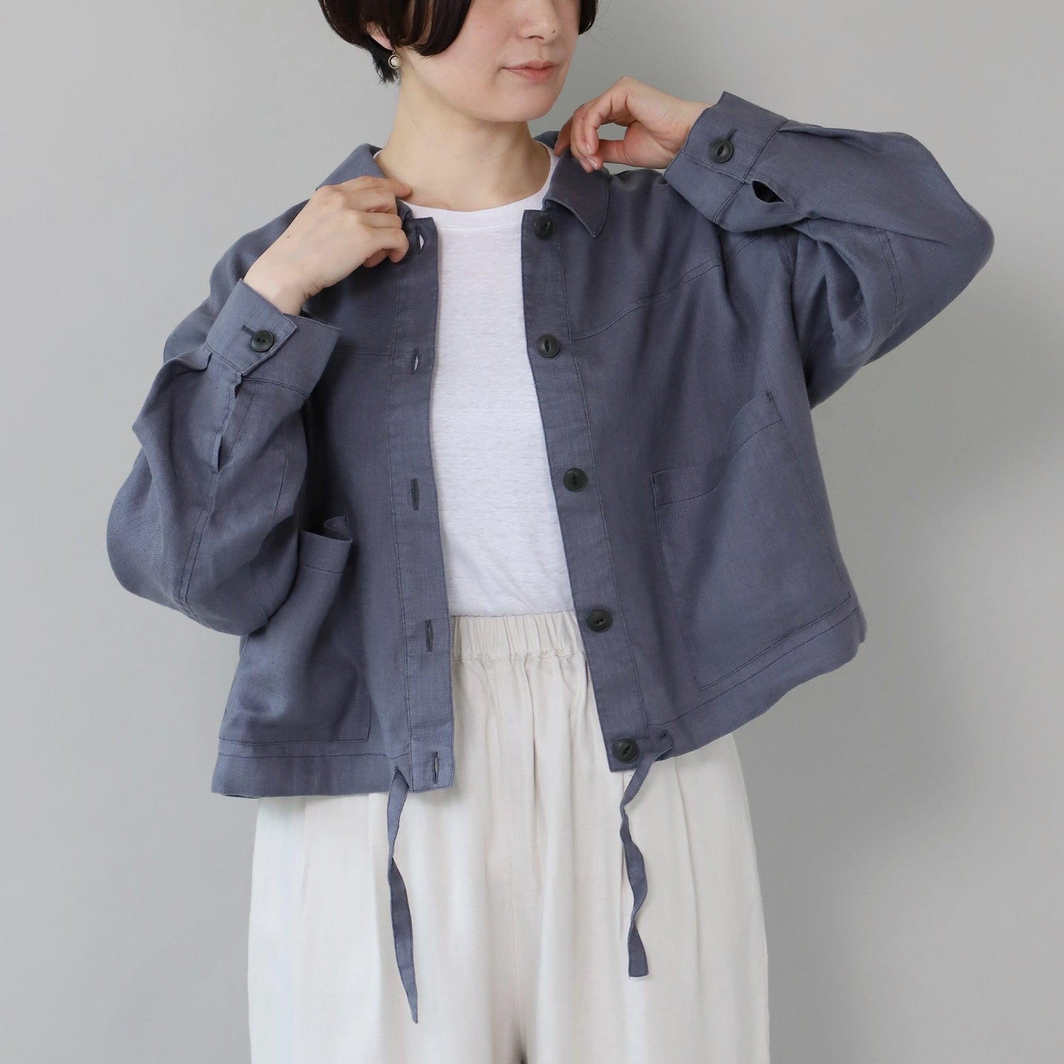 WE2501G008 ヘンプツイルシャツジャケット