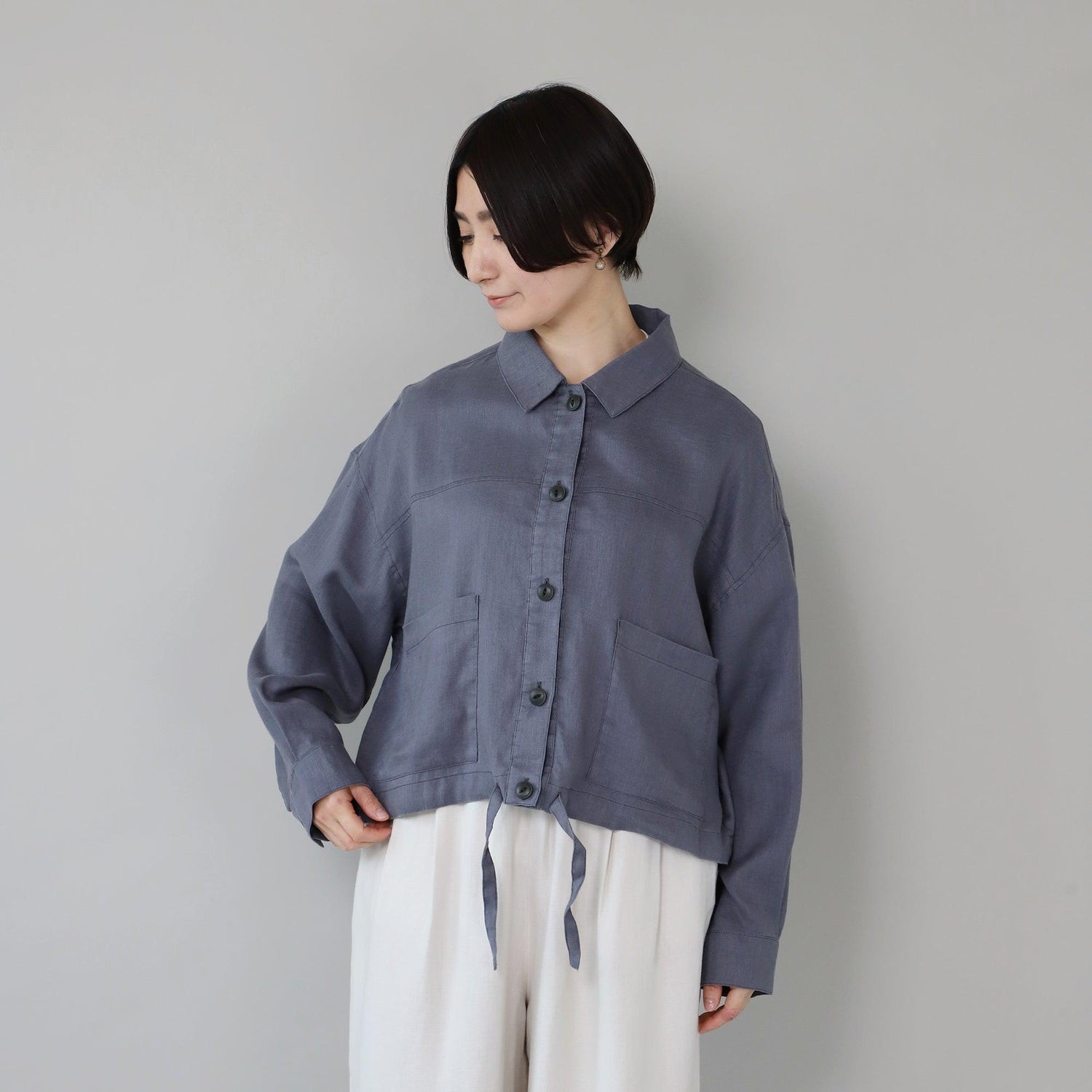 WE2501G008 ヘンプツイルシャツジャケット