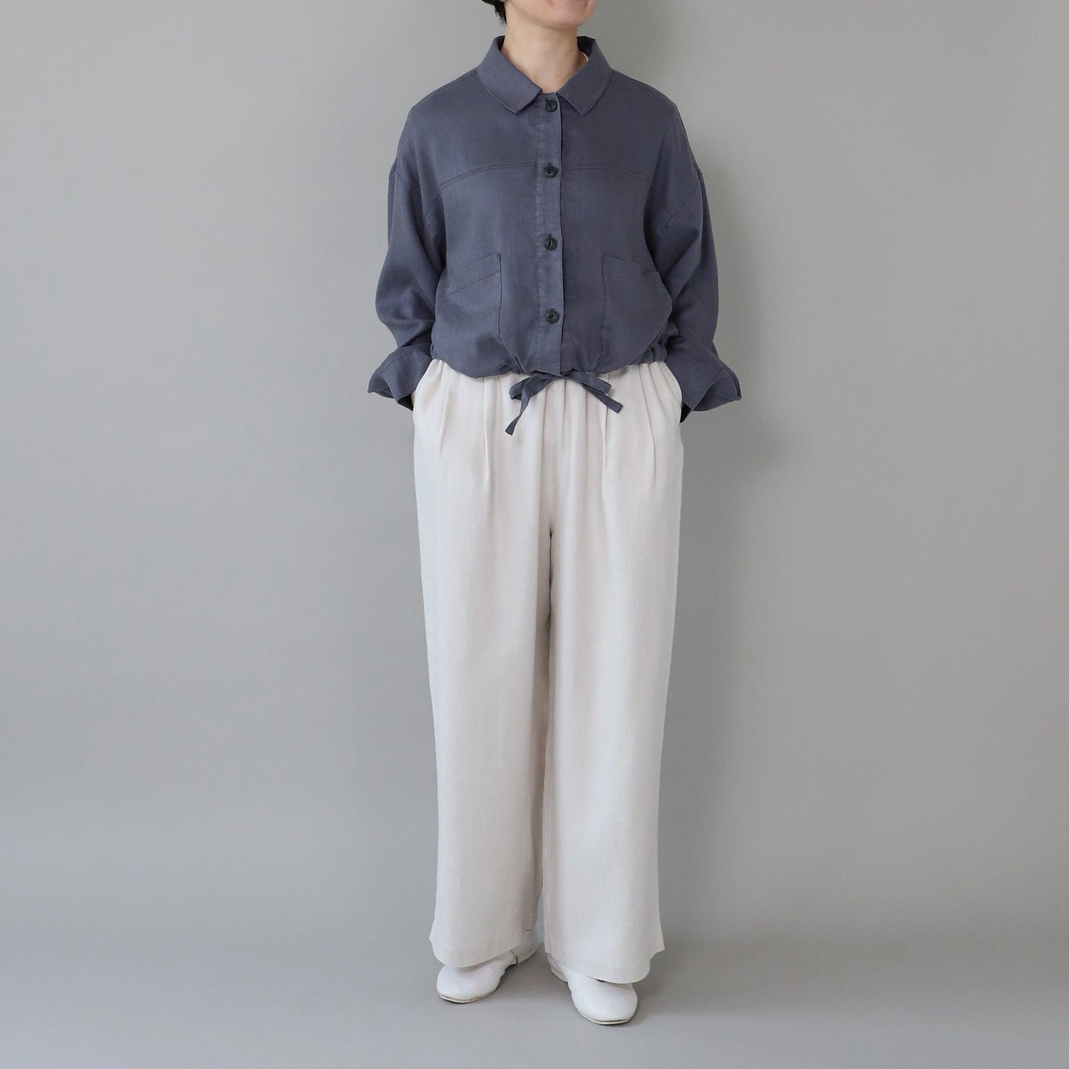 WE2501G004 ヘンプツイル  ストレートイージーパンツ