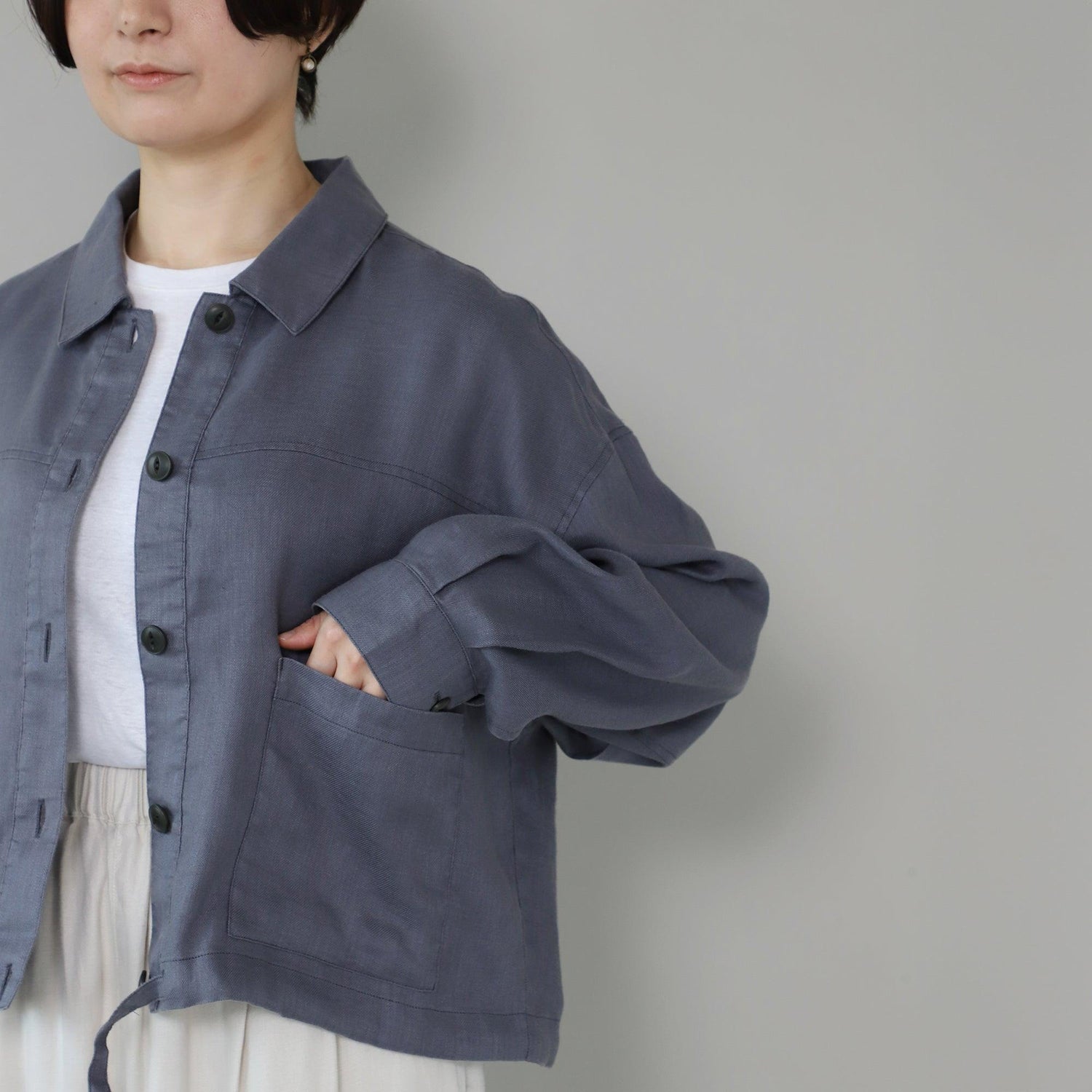 WE2501G008 ヘンプツイルシャツジャケット