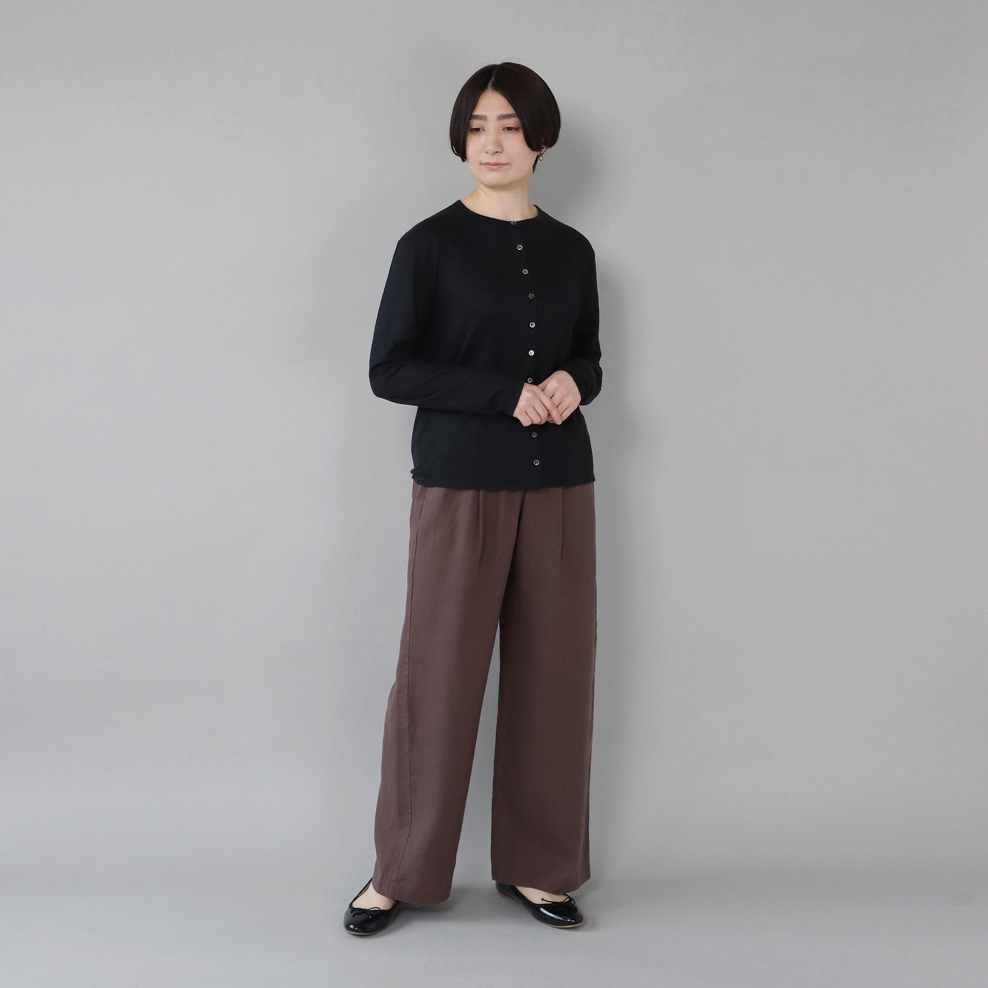 WE2501G002 ヘンプ タックイージーパンツ