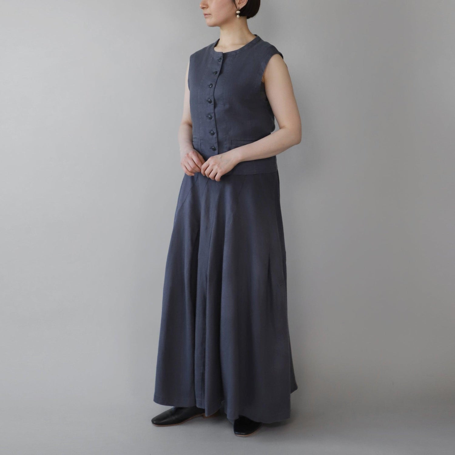 ヘンプオープンベスト WE2401G009 INK