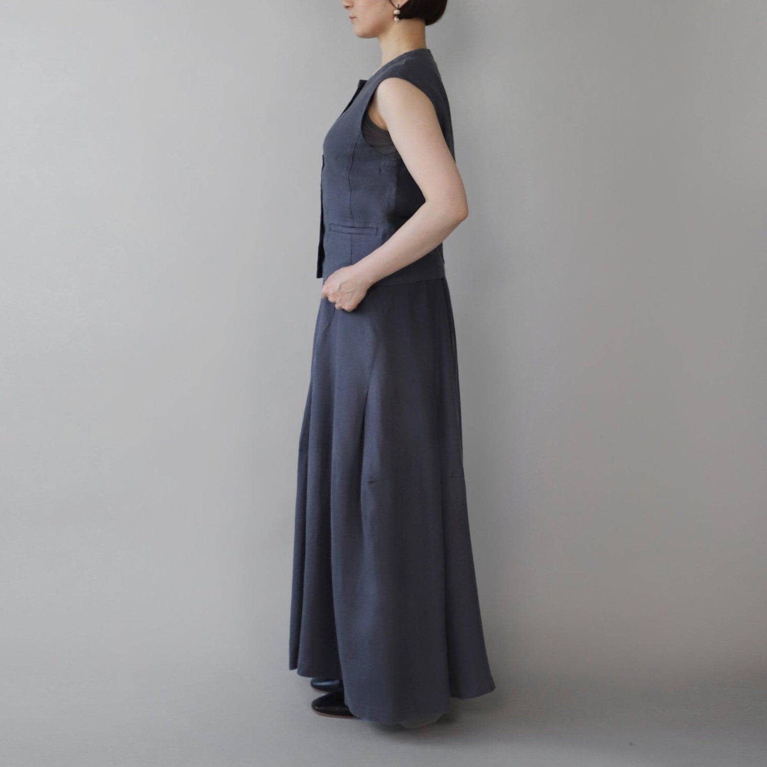 ヘンプオープンベスト WE2401G009 INK