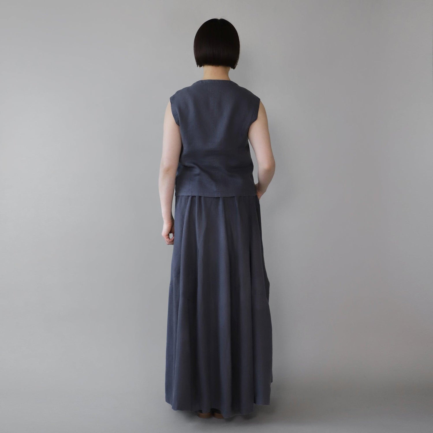 ヘンプバイアスフレアスカート WE2401G010 INK