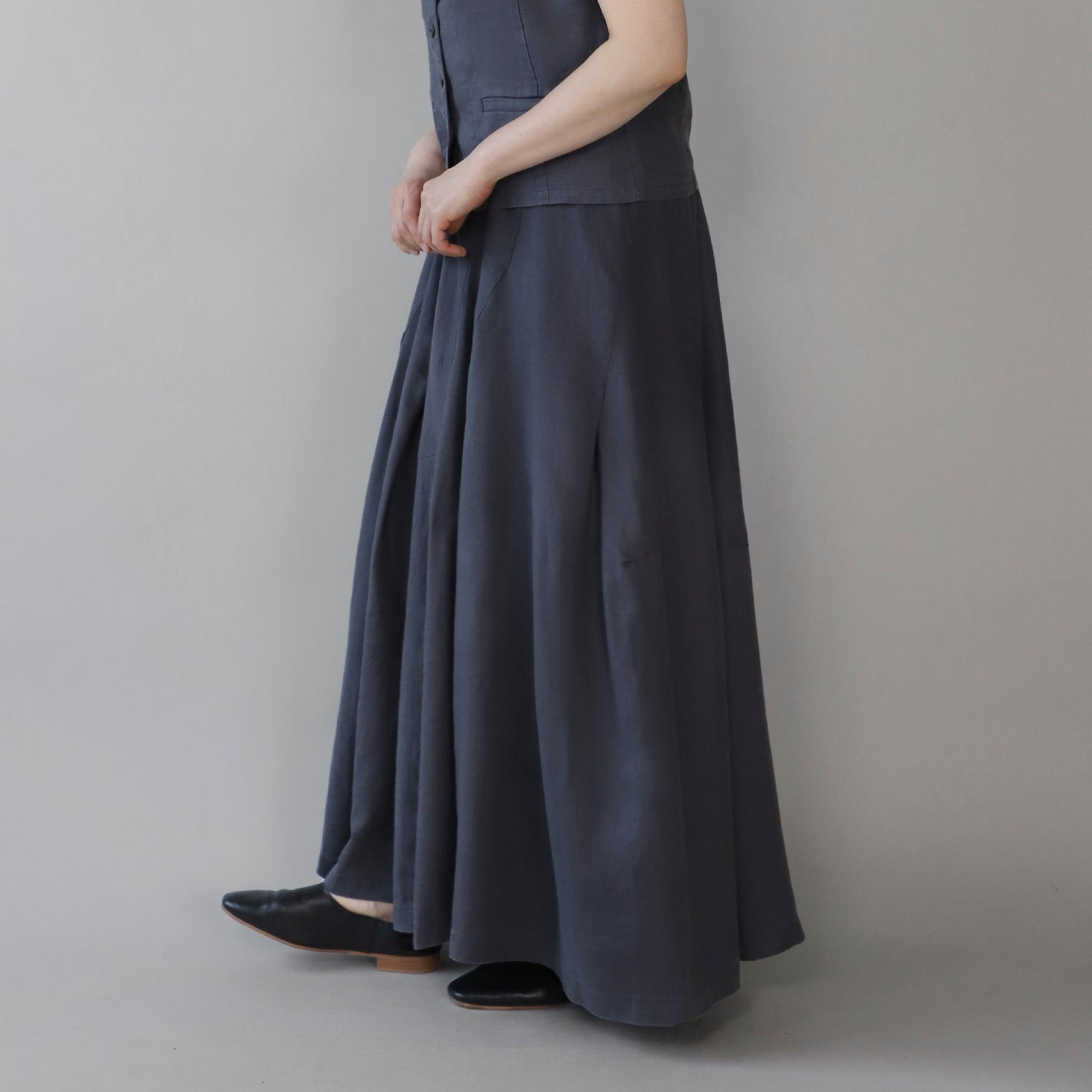 ヘンプバイアスフレアスカート WE2401G010 INK