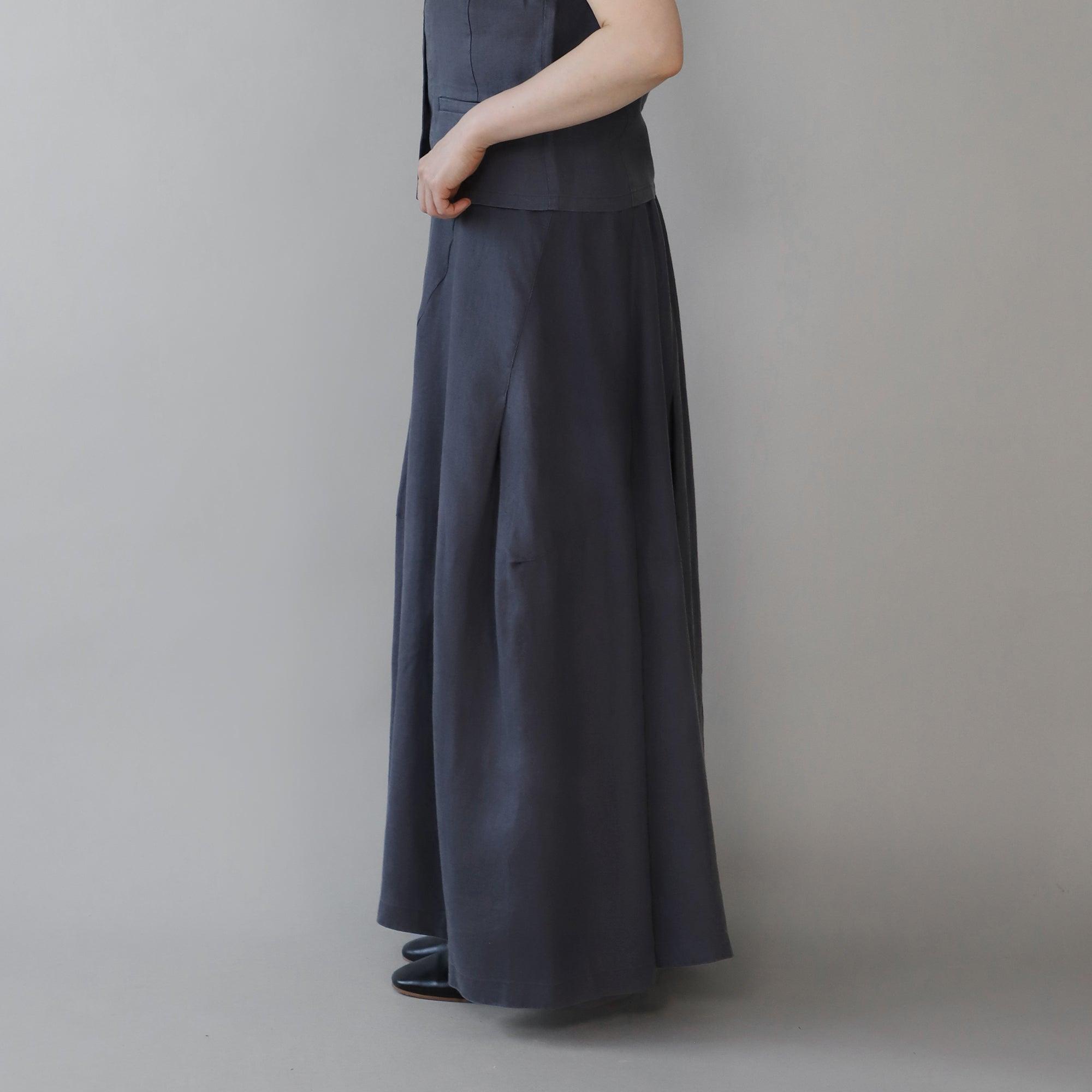 ヘンプバイアスフレアスカート WE2401G010 INK