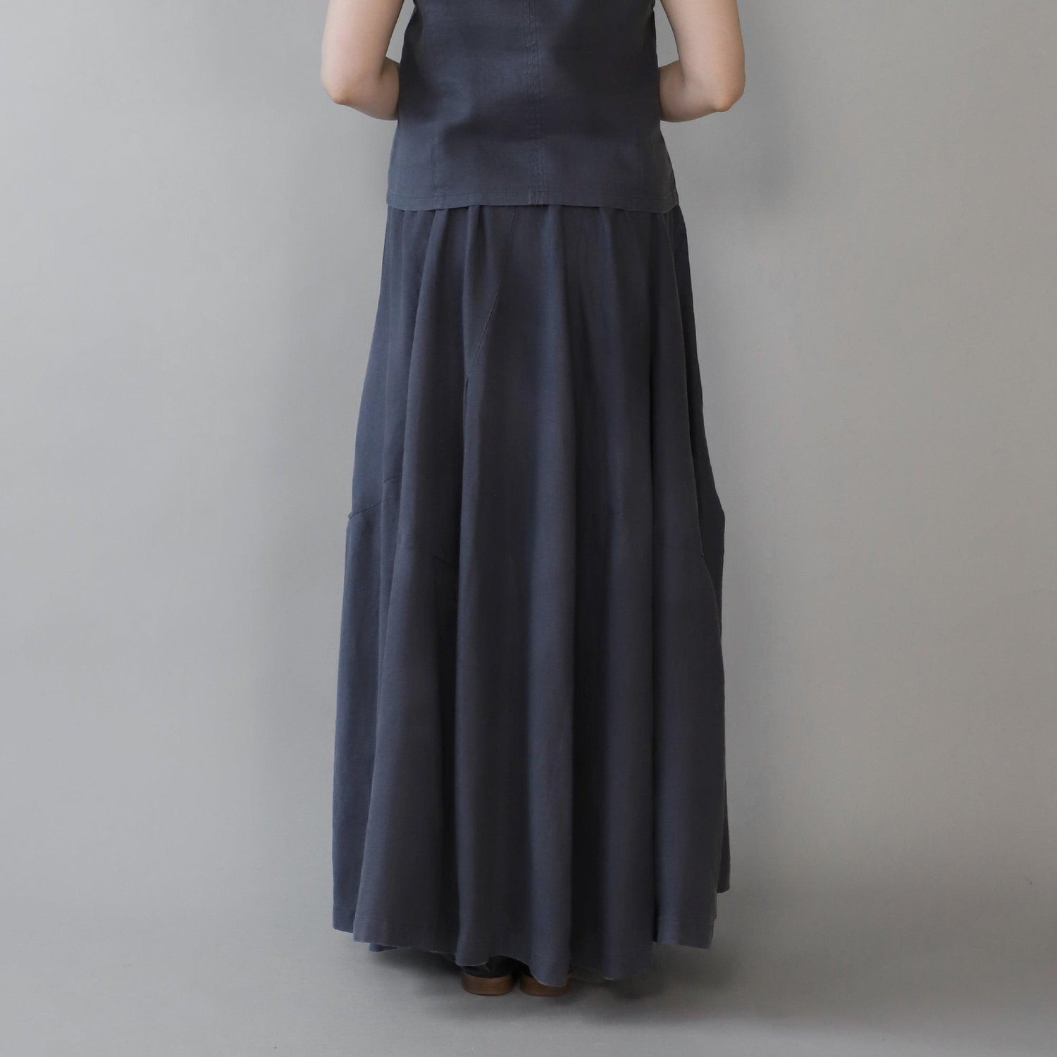 ヘンプバイアスフレアスカート WE2401G010 INK