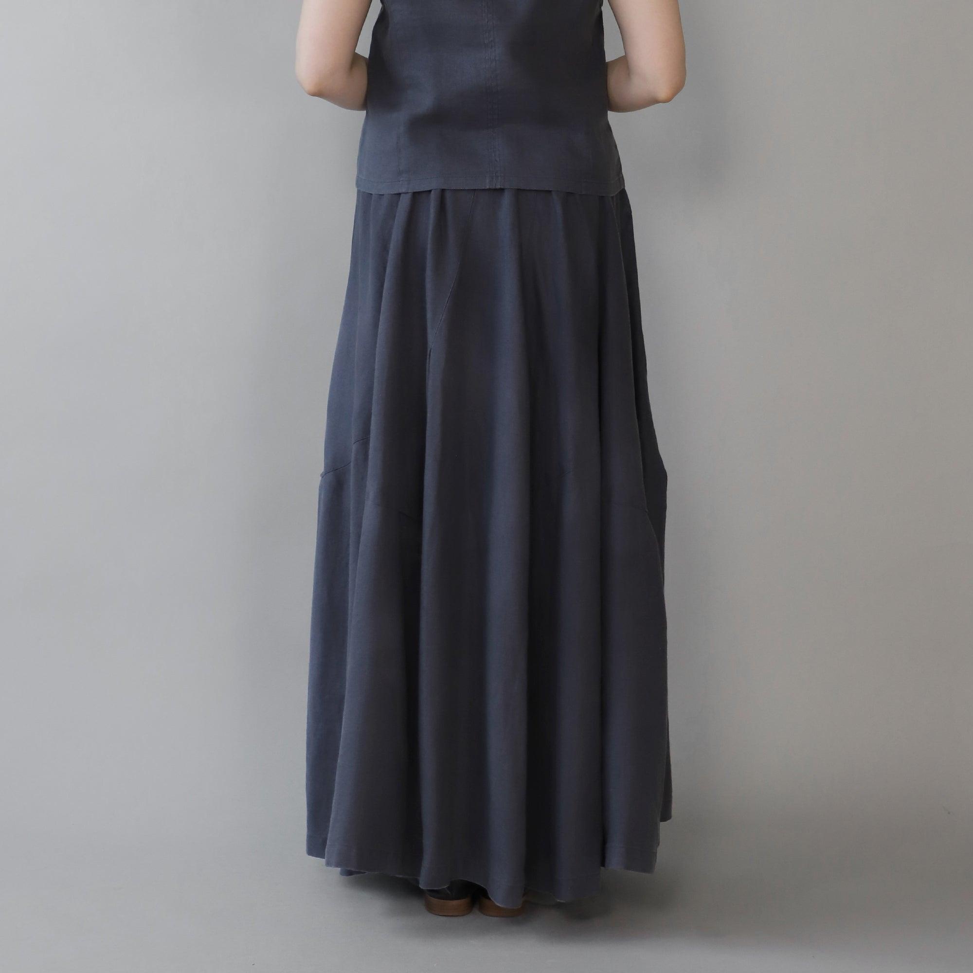 ヘンプバイアスフレアスカート WE2401G010 INK