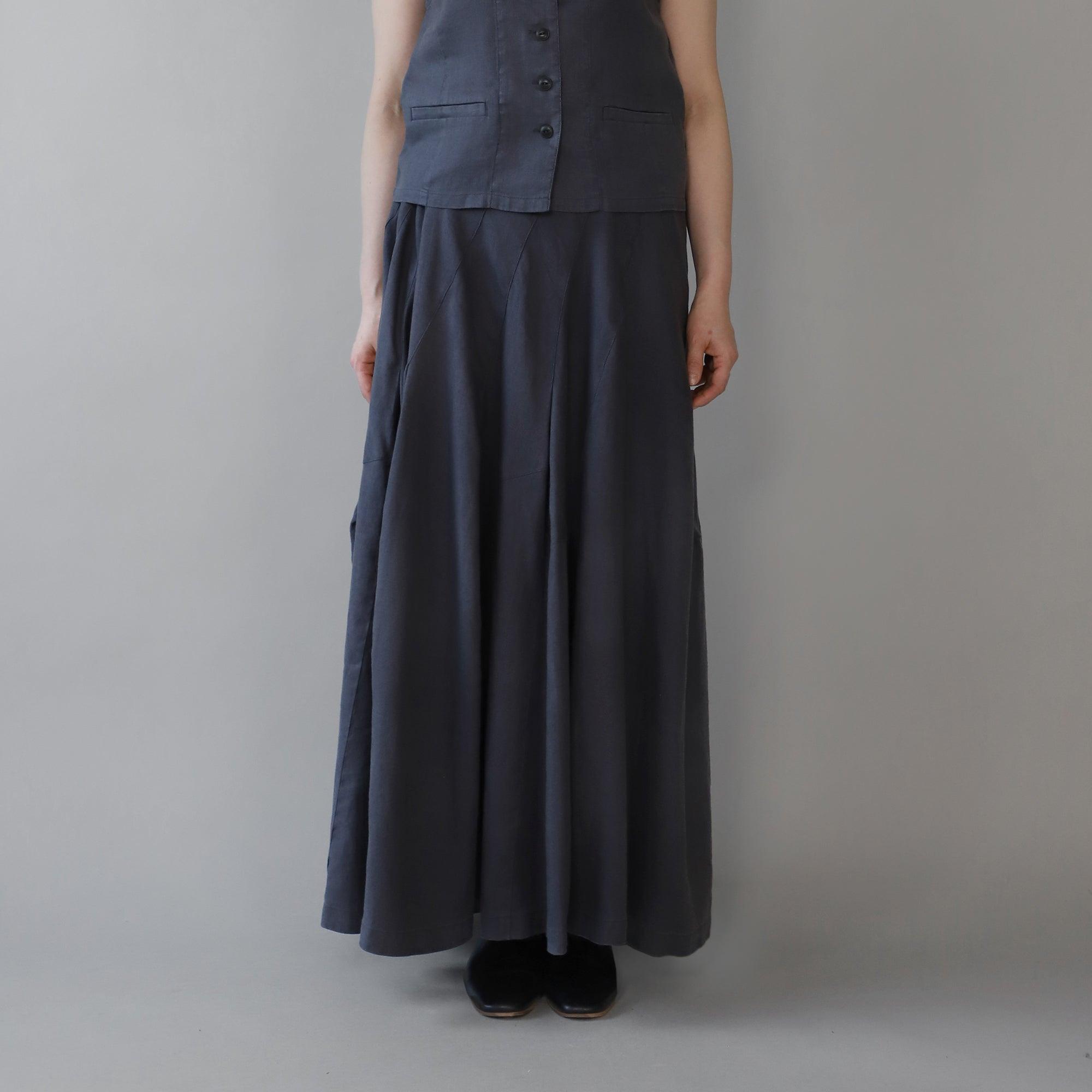 ヘンプバイアスフレアスカート WE2401G010 INK