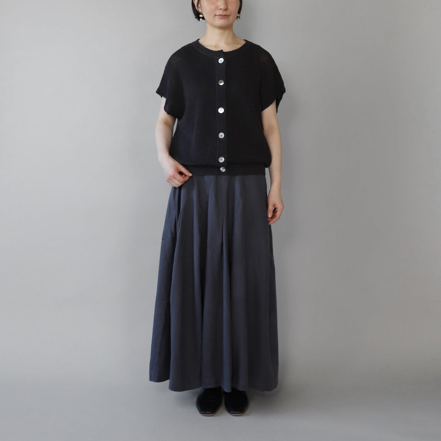 ヘンプコットンコクーンプルオーバー WE2401G016 Black