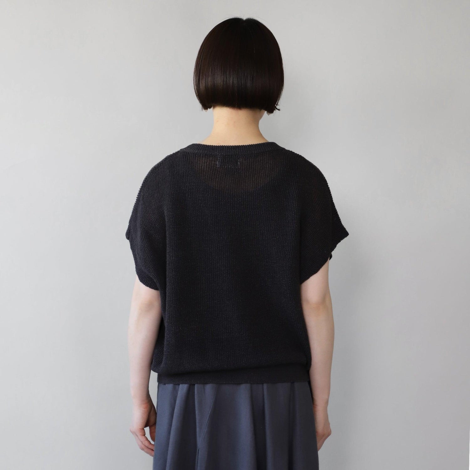 ヘンプコットンコクーンプルオーバー WE2401G016 Black