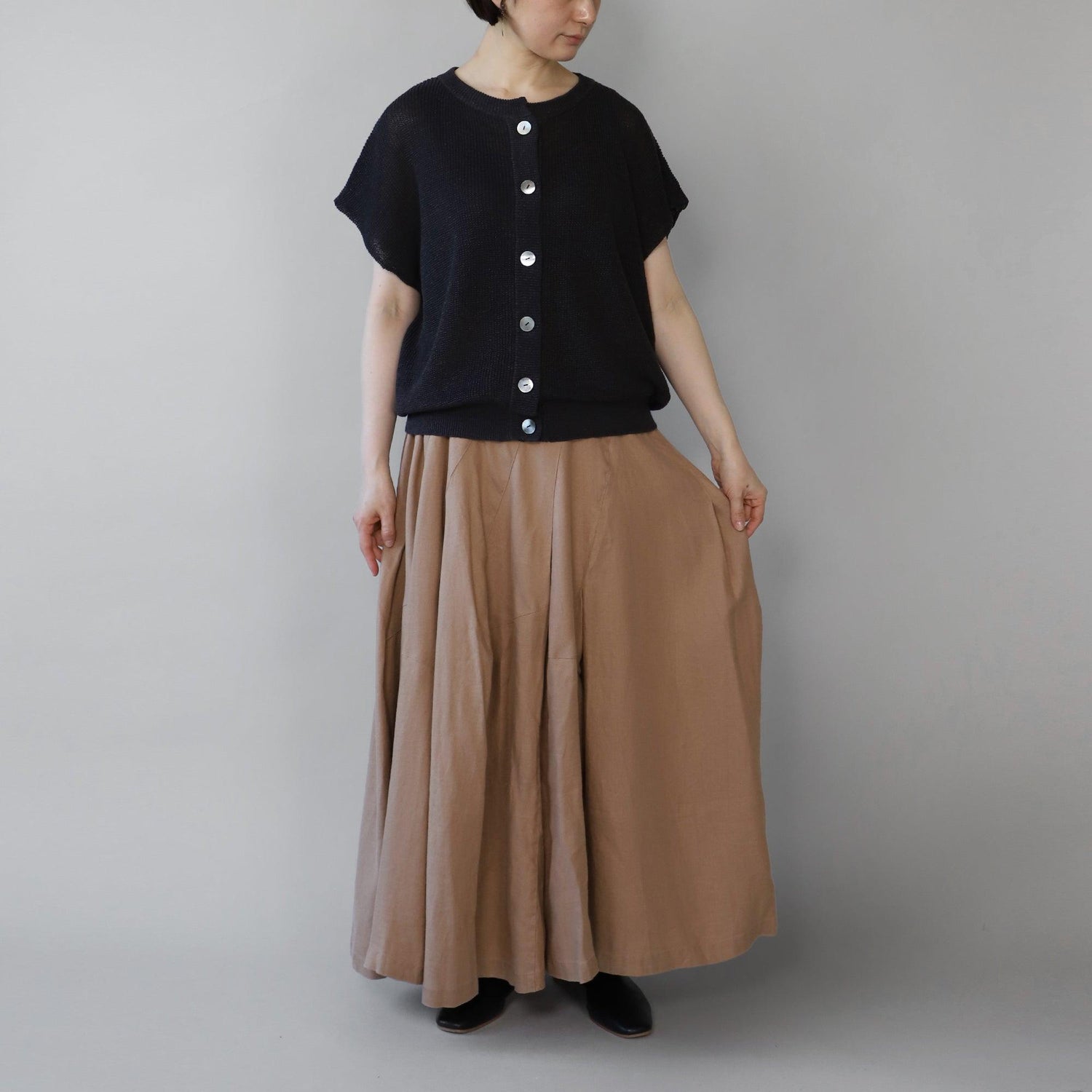 ヘンプコットンコクーンプルオーバー WE2401G016 Black