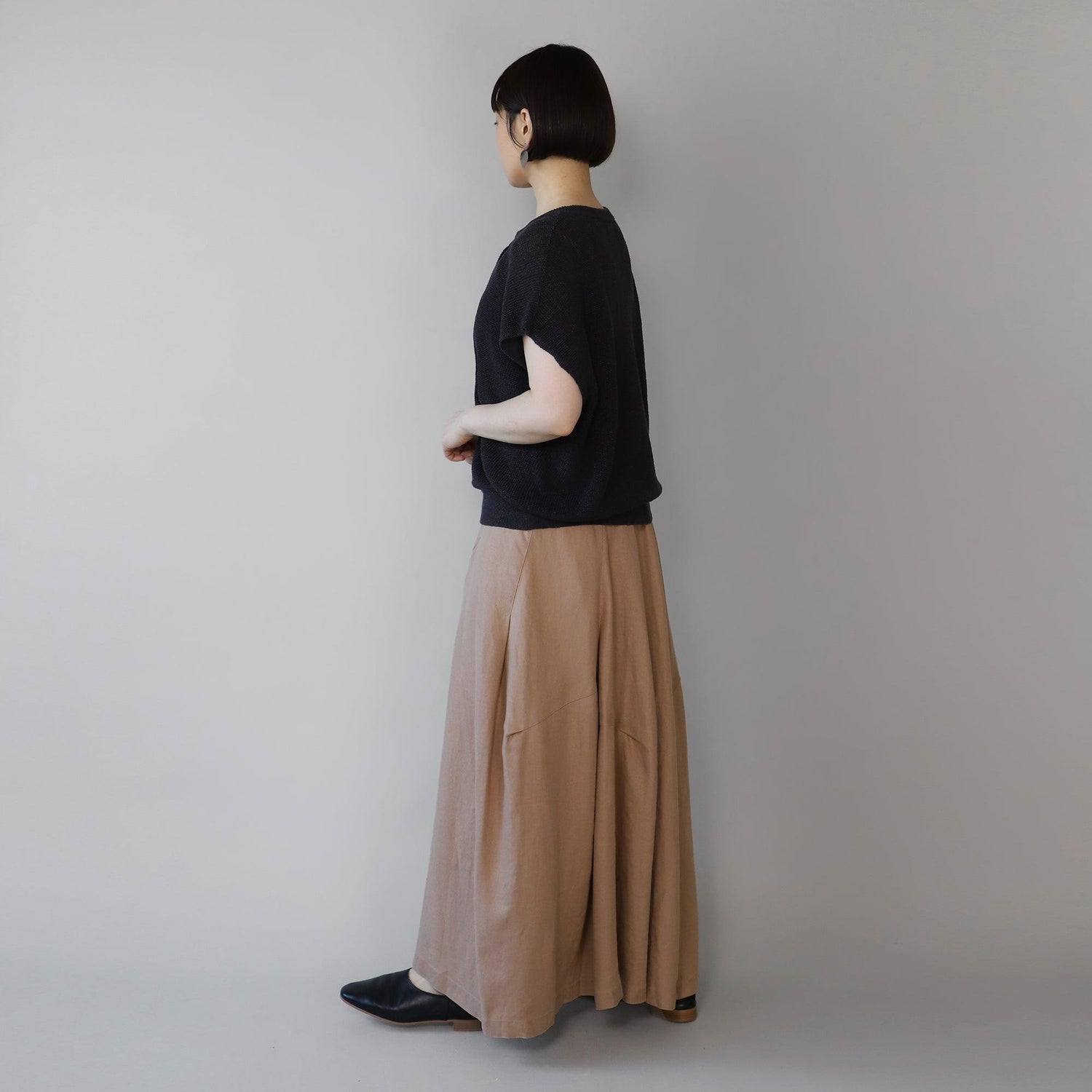 ヘンプコットンコクーンプルオーバー WE2401G016 Black