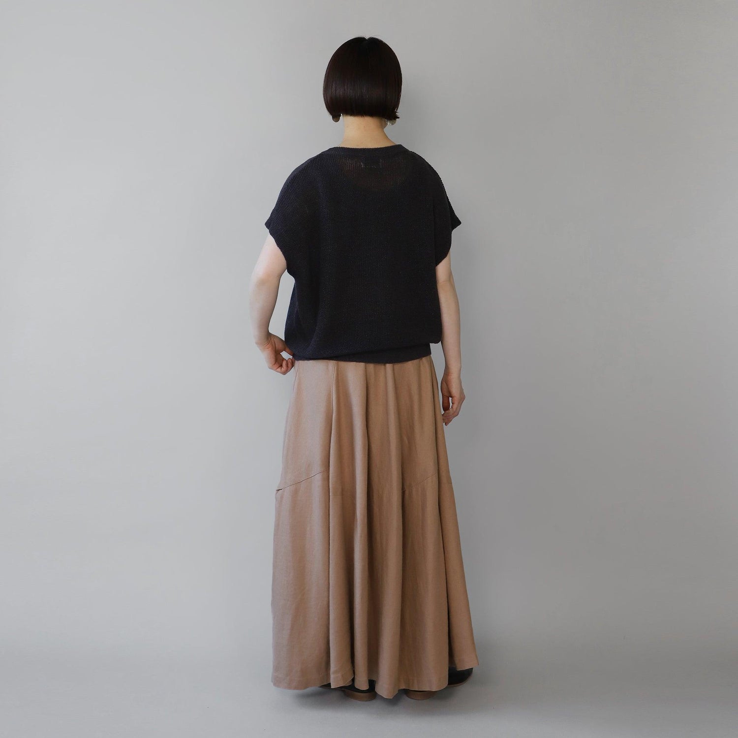 ヘンプバイアスフレアスカート WE2401G010 Mocca